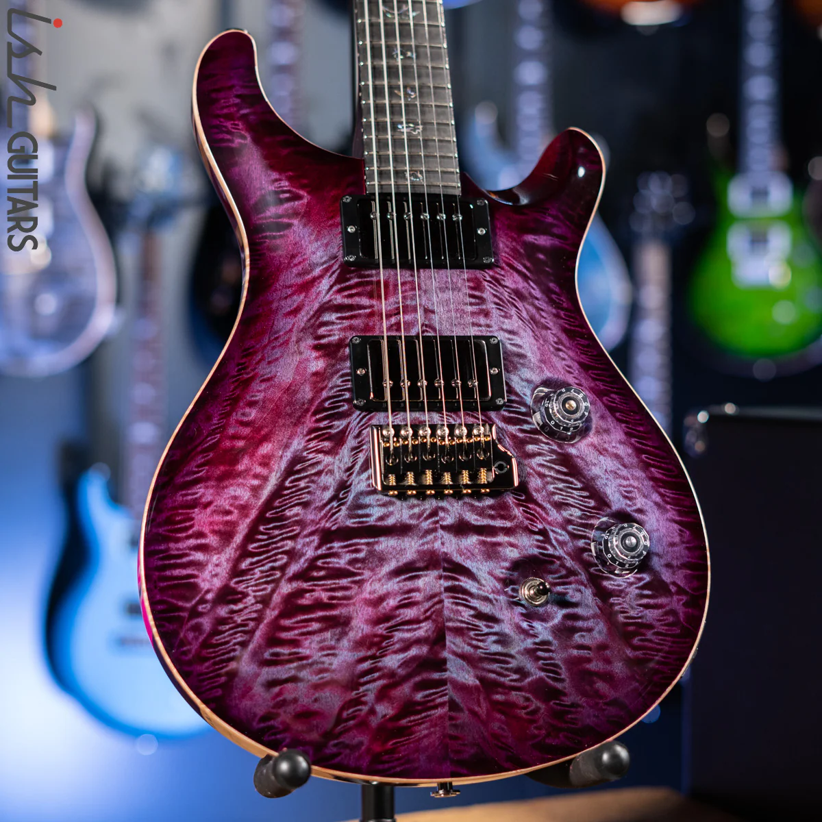 PRS Wood Library Custom 24 Violet Purple Burst 10 Top Quilt Figured Maple Neck