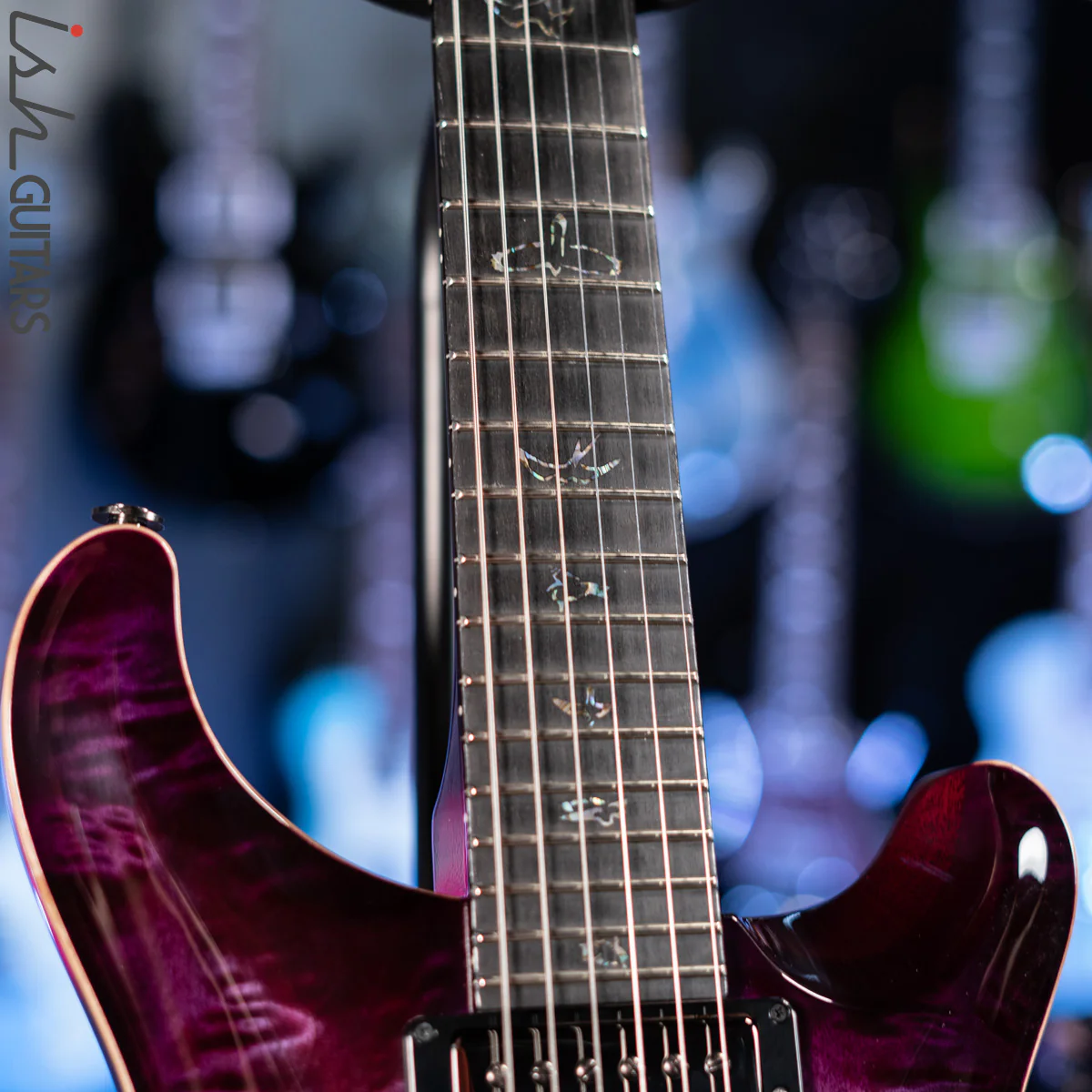PRS Wood Library Custom 24 Violet Purple Burst 10 Top Quilt Figured Maple Neck - Image 6
