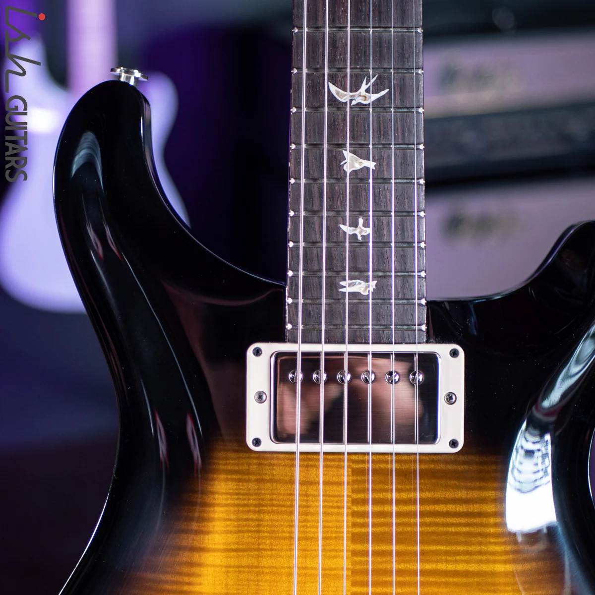 PRS Hollowbody II w/ Piezo Custom Color Amber Smokewrap - Image 3