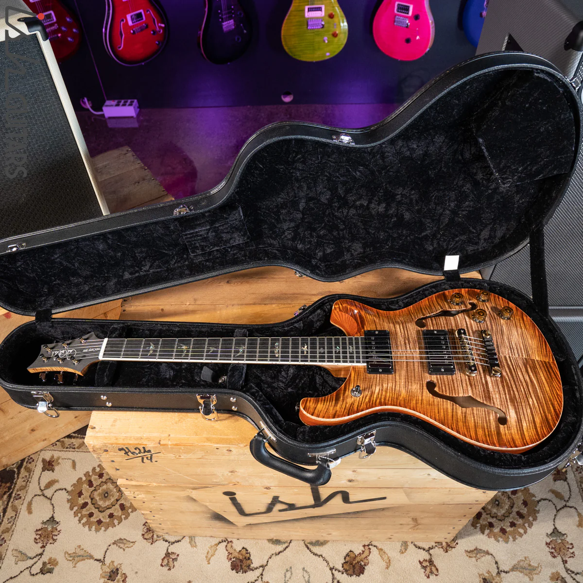 PRS McCarty 594 Hollowbody II Wood Library 10 Top Autumn Sky - Image 14