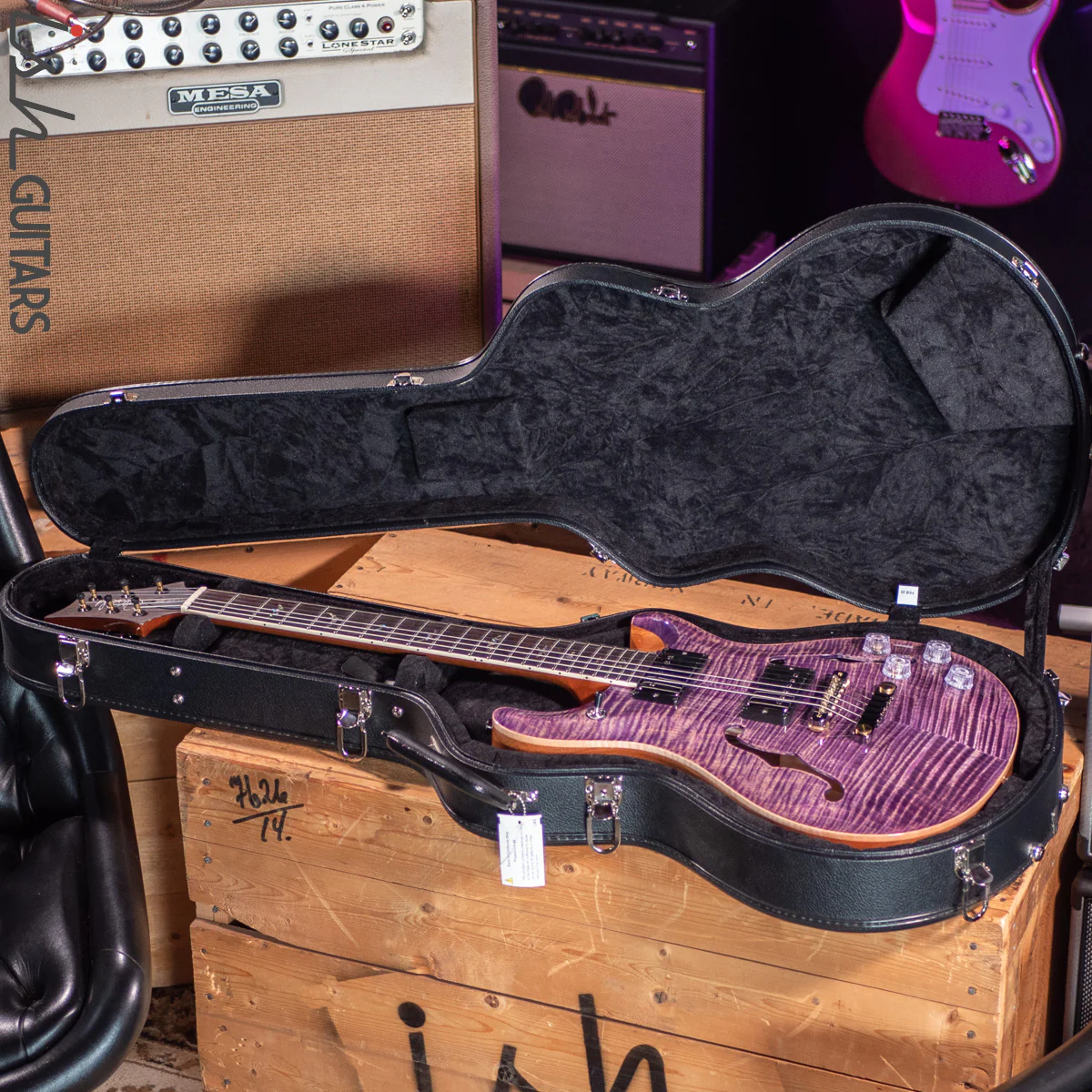 PRS McCarty 594 Hollowbody II Wood Library Faded Purple - Image 17