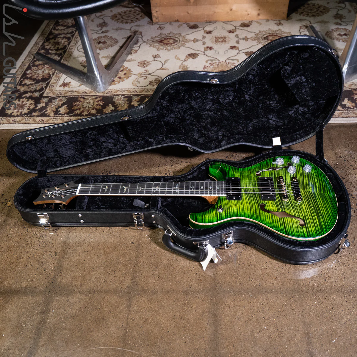PRS McCarty 594 Hollowbody II Wood Library Jade Green Burst - Image 16