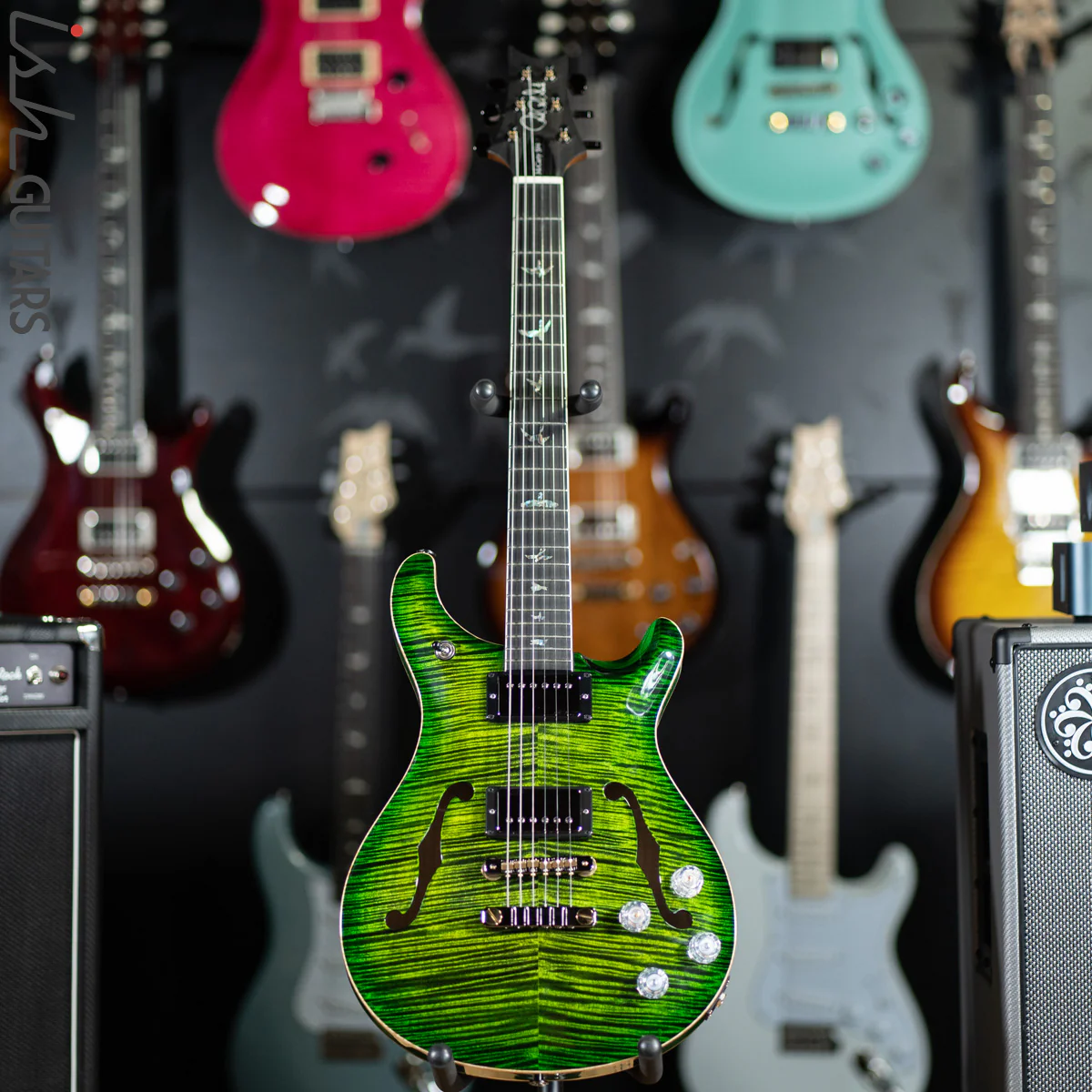 PRS McCarty 594 Hollowbody II Wood Library Jade Green Burst - Image 2