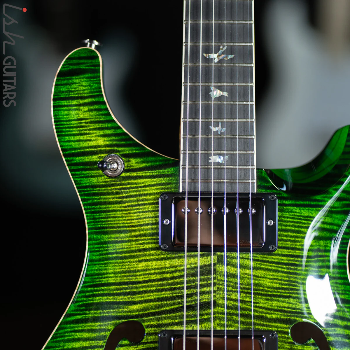 PRS McCarty 594 Hollowbody II Wood Library Jade Green Burst - Image 3