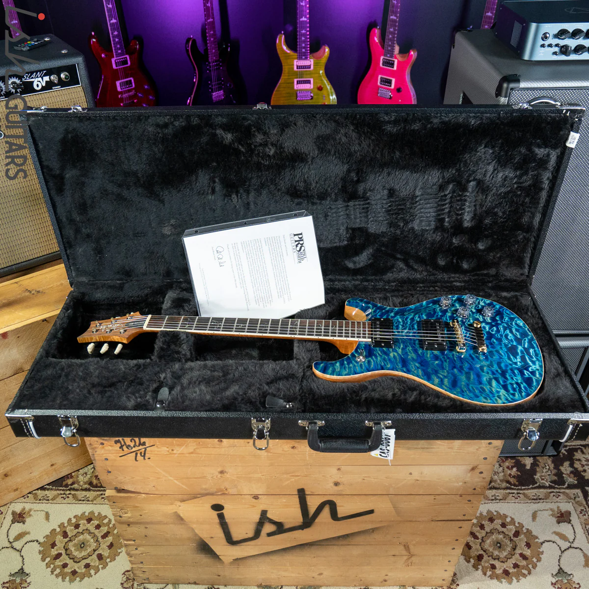PRS McCarty 594 Wood Library River Blue 10 Top Quilt - Image 13