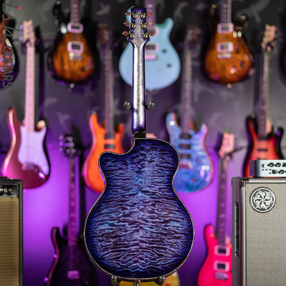 PRS Private Stock Angelus Acoustic Aqua Violet Smoked Burst - Image 12