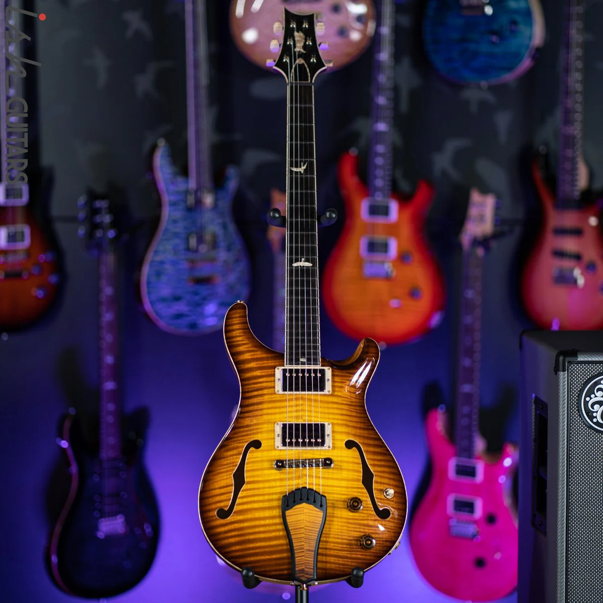 2021 PRS Private Stock Hollowbody II 24 Fret Honey Gold Smoked Burst - Image 2