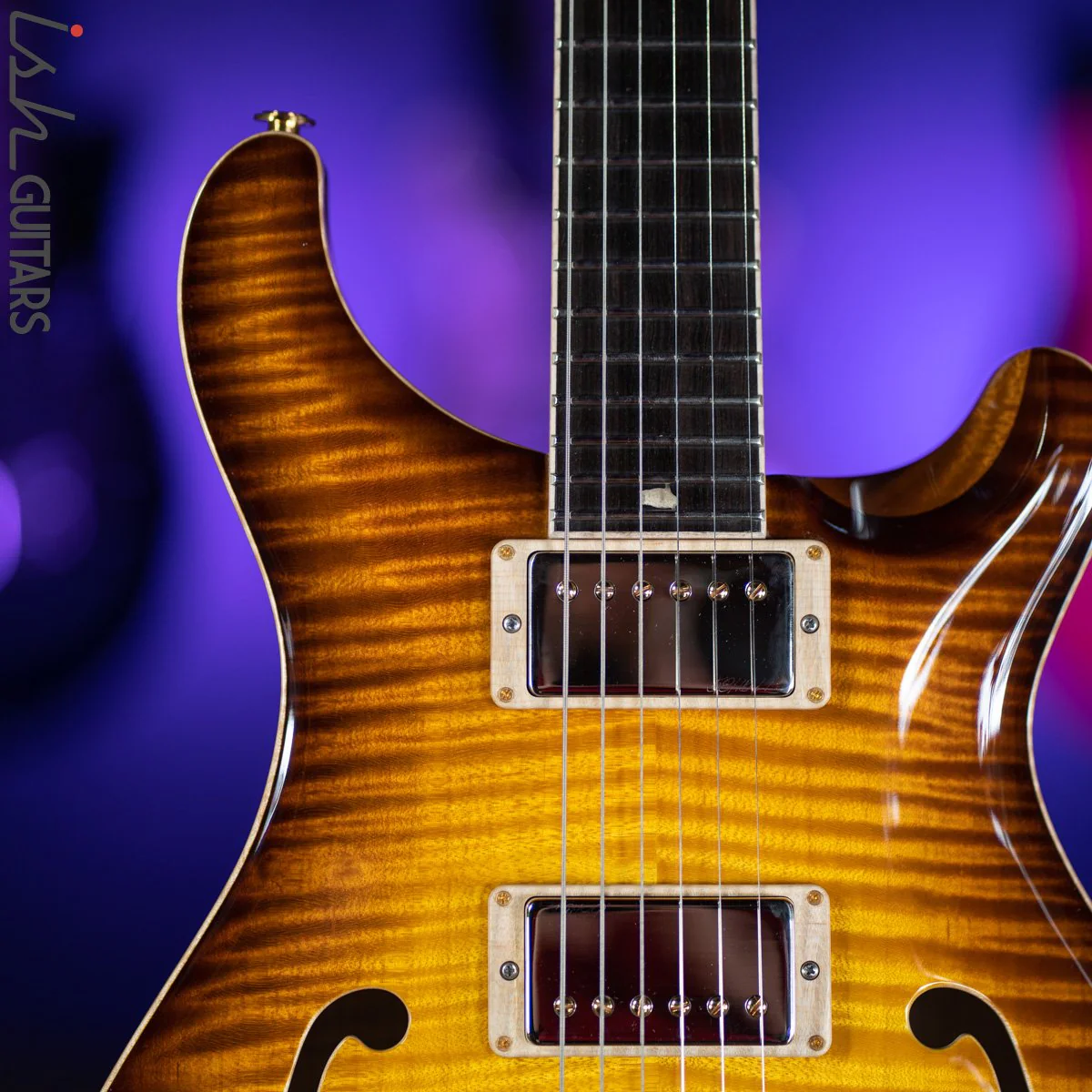 2021 PRS Private Stock Hollowbody II 24 Fret Honey Gold Smoked Burst - Image 3