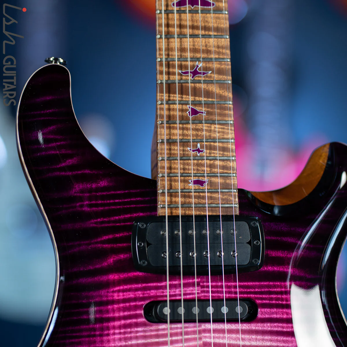 2021 PRS Private Stock Modern Eagle V Midnight Orchid Glow Smoked Burst - Image 3