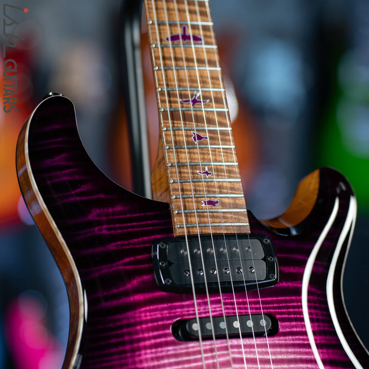 2021 PRS Private Stock Modern Eagle V Midnight Orchid Glow Smoked Burst - Image 5