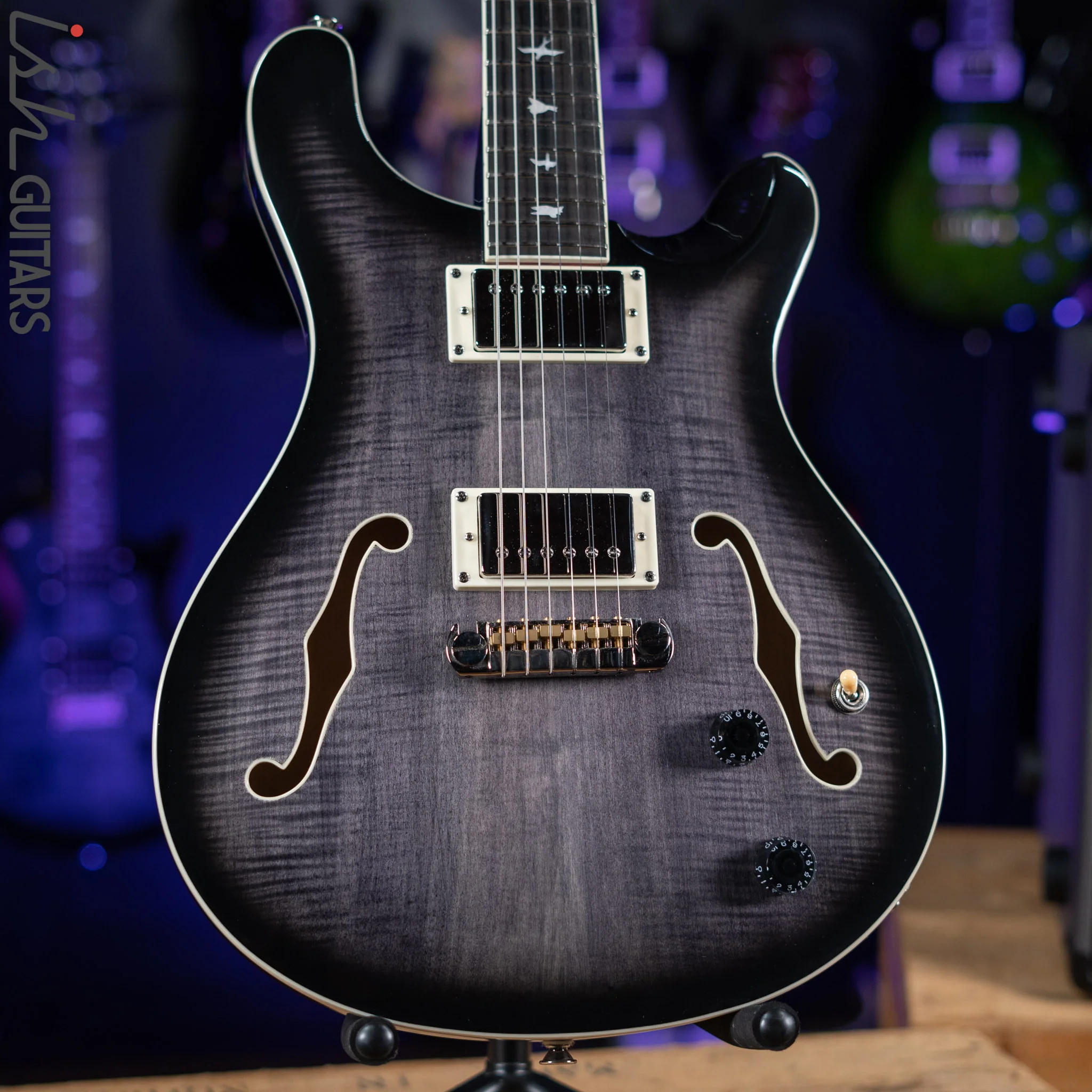 2021 PRS SE Hollowbody Electric Guitar Charcoal Burst