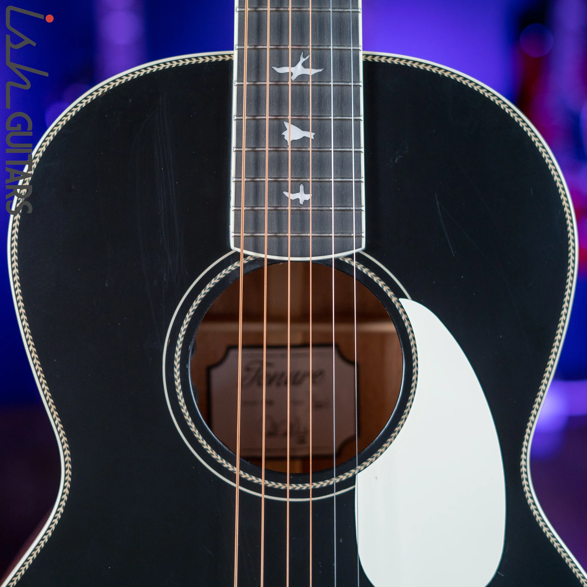 2021 PRS SE P20E Parlor Acoustic Guitar Black Top Demo - Image 3