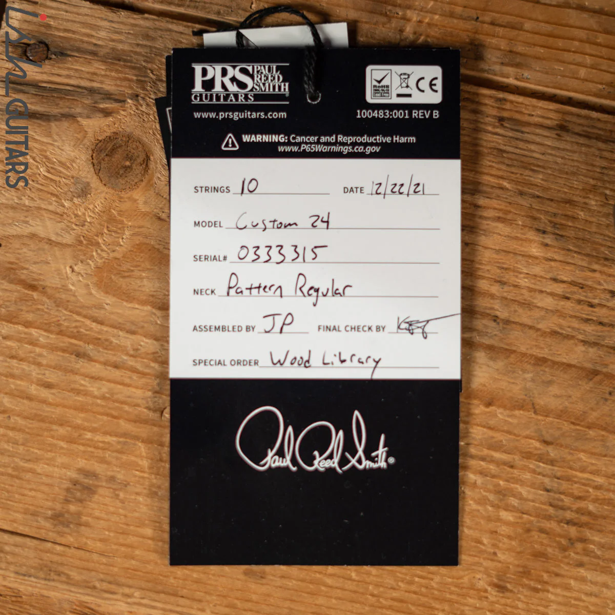 2021 PRS Wood Library Custom 24 10 Top Quilt Torrefied Maple Neck Natural Gloss - Image 14