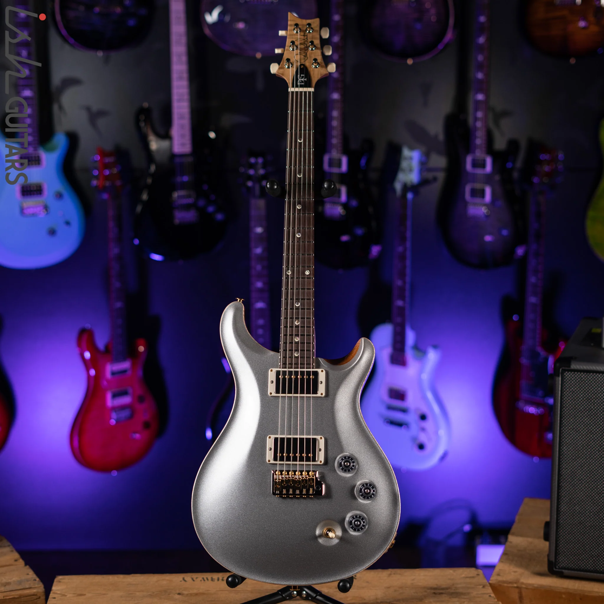 2021 PRS Wood Library DGT Figured Maple Neck Platinum Satin - Image 2