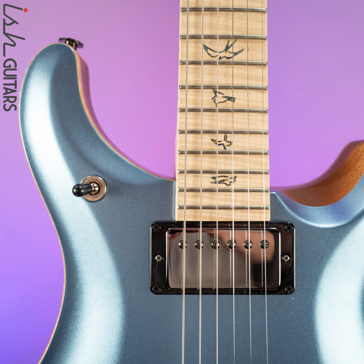 PRS McCarty 594 Hollowbody II Wood Library Frost Blue Metallic Satin - Image 3
