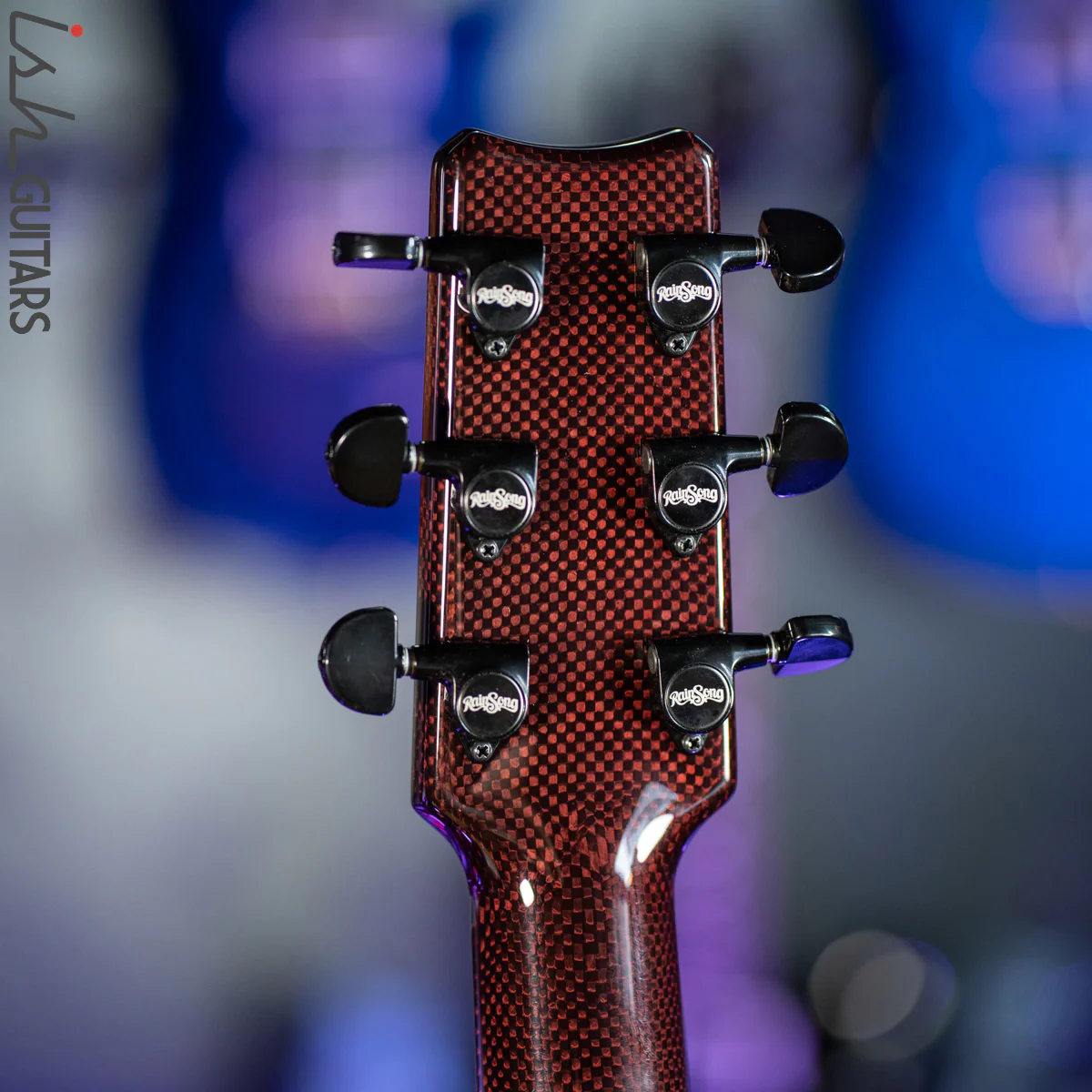 2021 RainSong BI-WS1000N2C Black Ice Acoustic Guitar Ish Exclusive Cranberry Red - Image 10