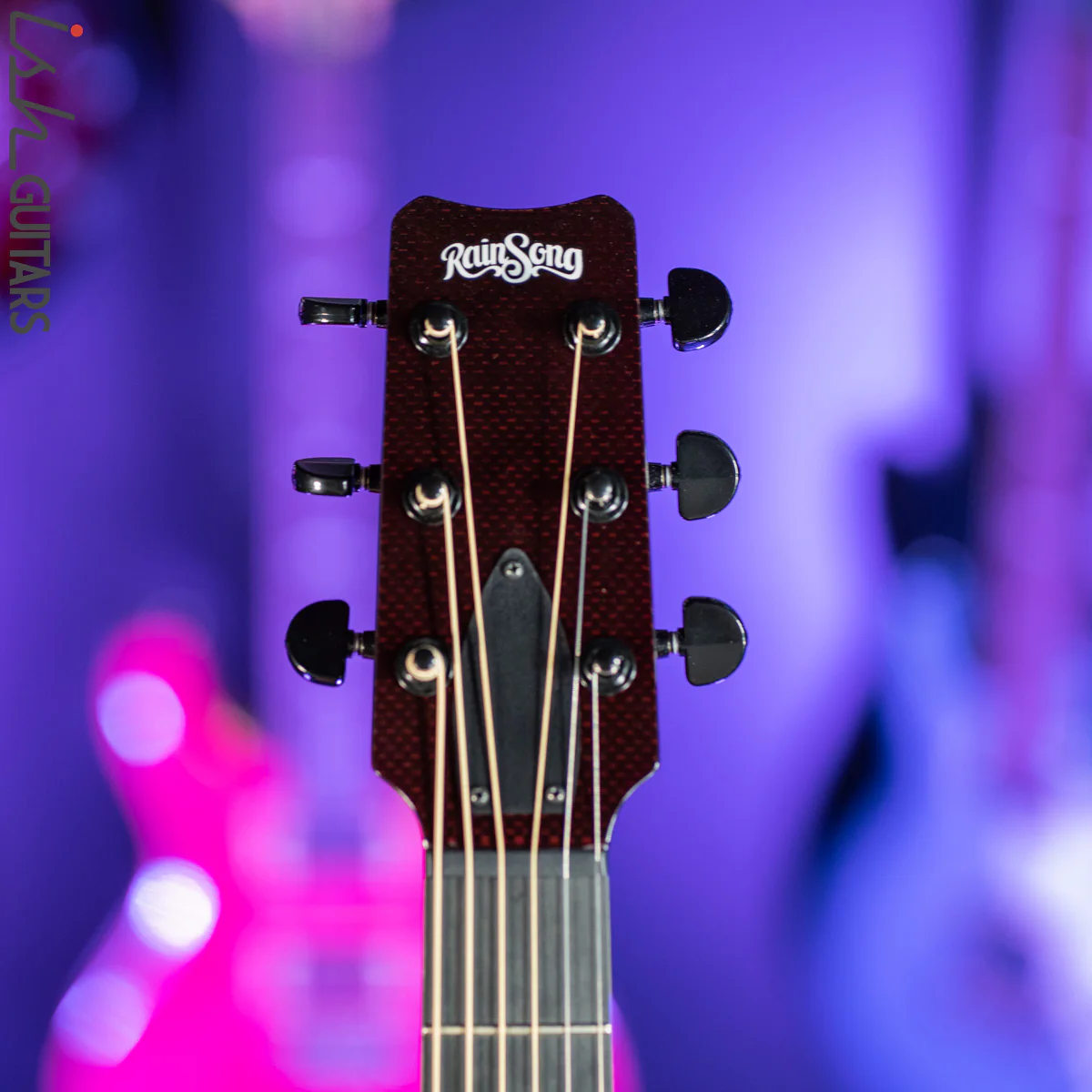 2021 RainSong BI-WS1000N2C Black Ice Acoustic Guitar Ish Exclusive Cranberry Red - Image 6