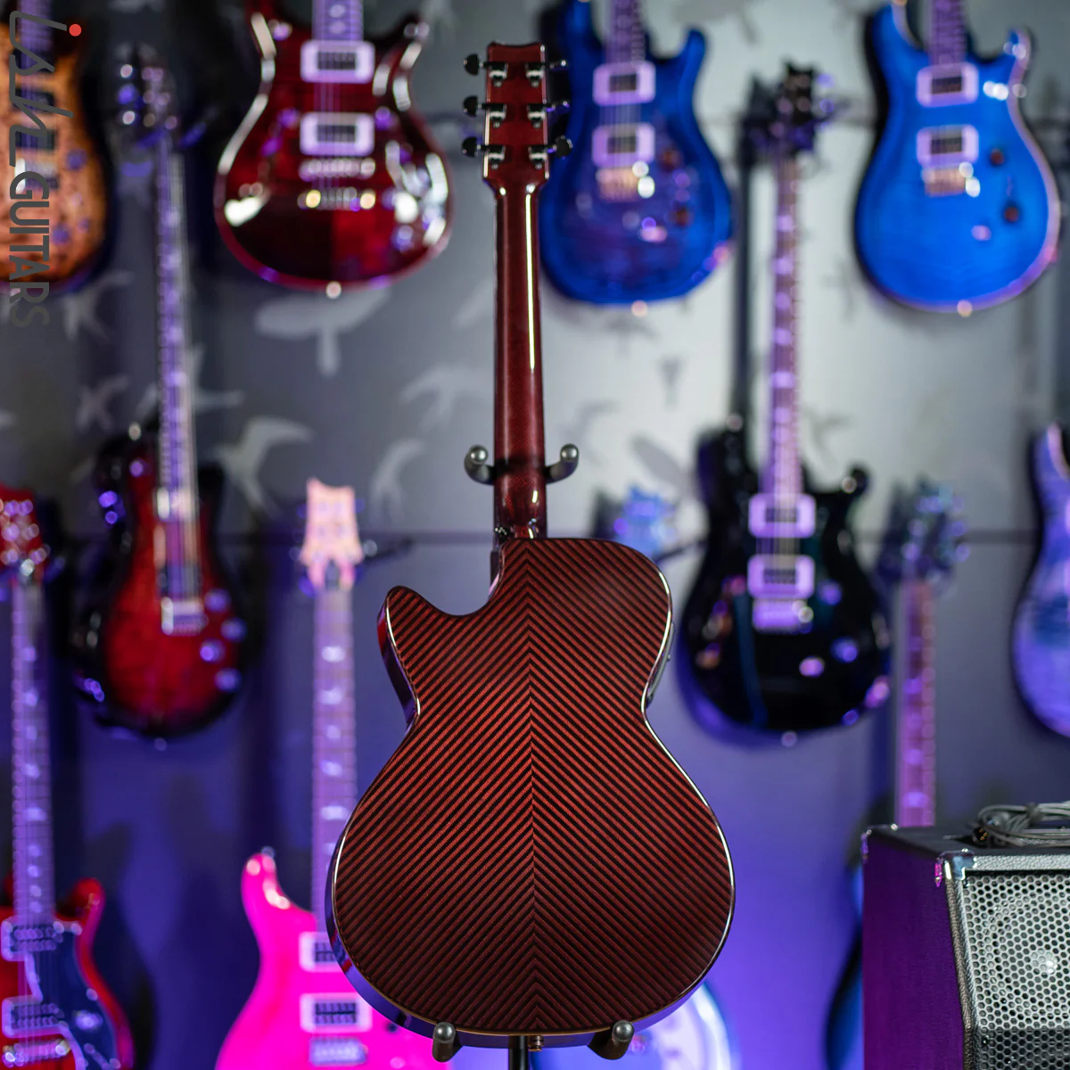 2021 RainSong BI-WS1000N2C Black Ice Acoustic Guitar Ish Exclusive Cranberry Red - Image 7