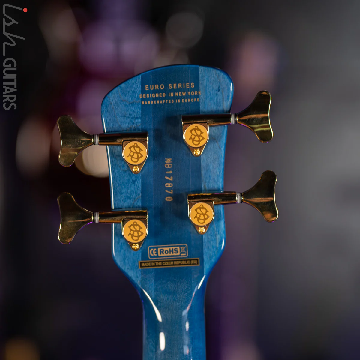 2021 Spector Euro 4X Black and Blue Gloss - Image 10