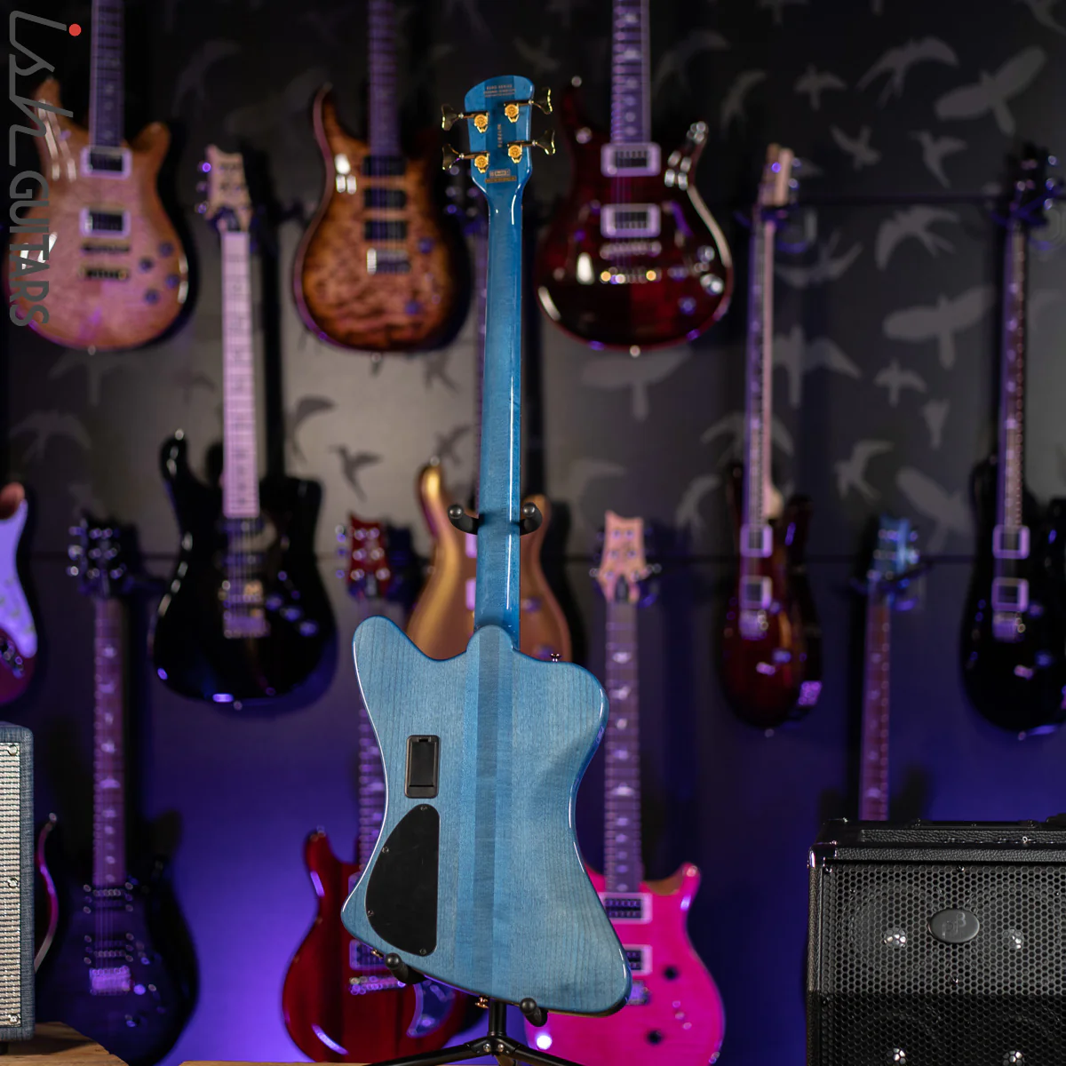 2021 Spector Euro 4X Black and Blue Gloss - Image 6