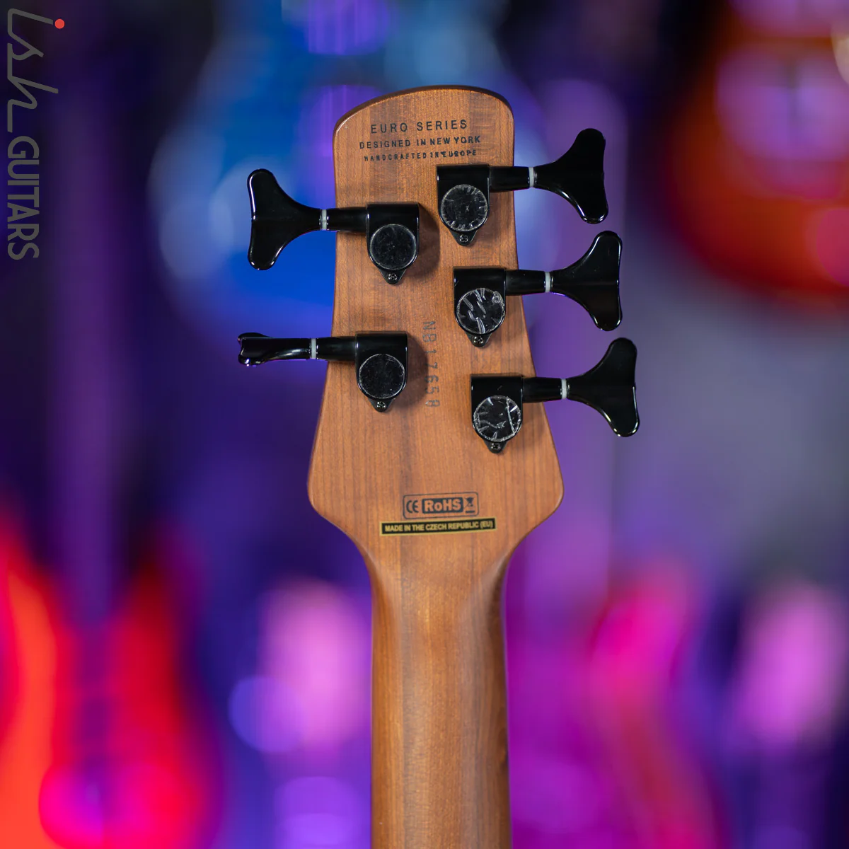 Spector Eurobolt 5 Inferno Red Gloss Poplar Burl Bass Guitar - Image 11