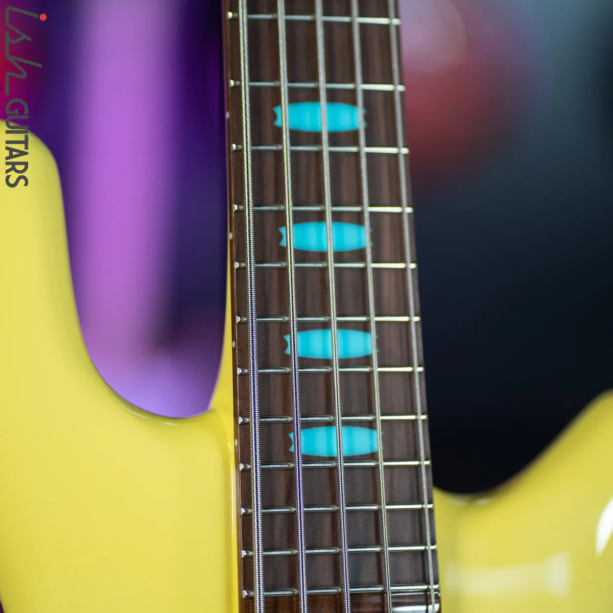 2021 USA Spector NS-5 String Yellow 18V HAZ Bass Guitar - Image 5