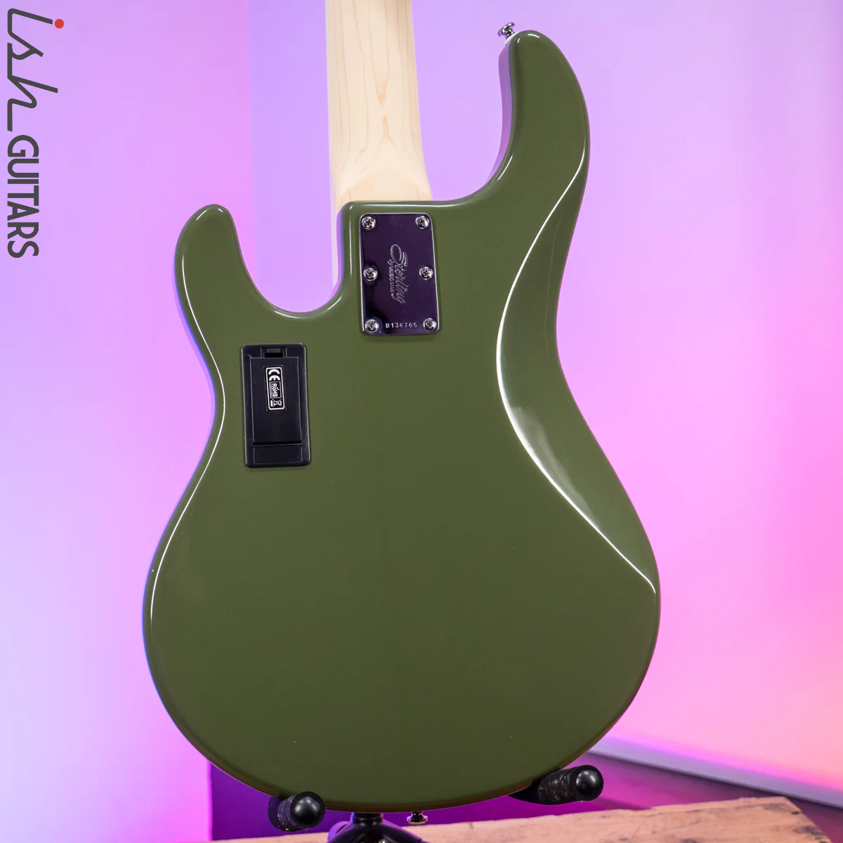 Sterling by Music Man StingRay 5 HH Sub Series Olive Green - Image 9
