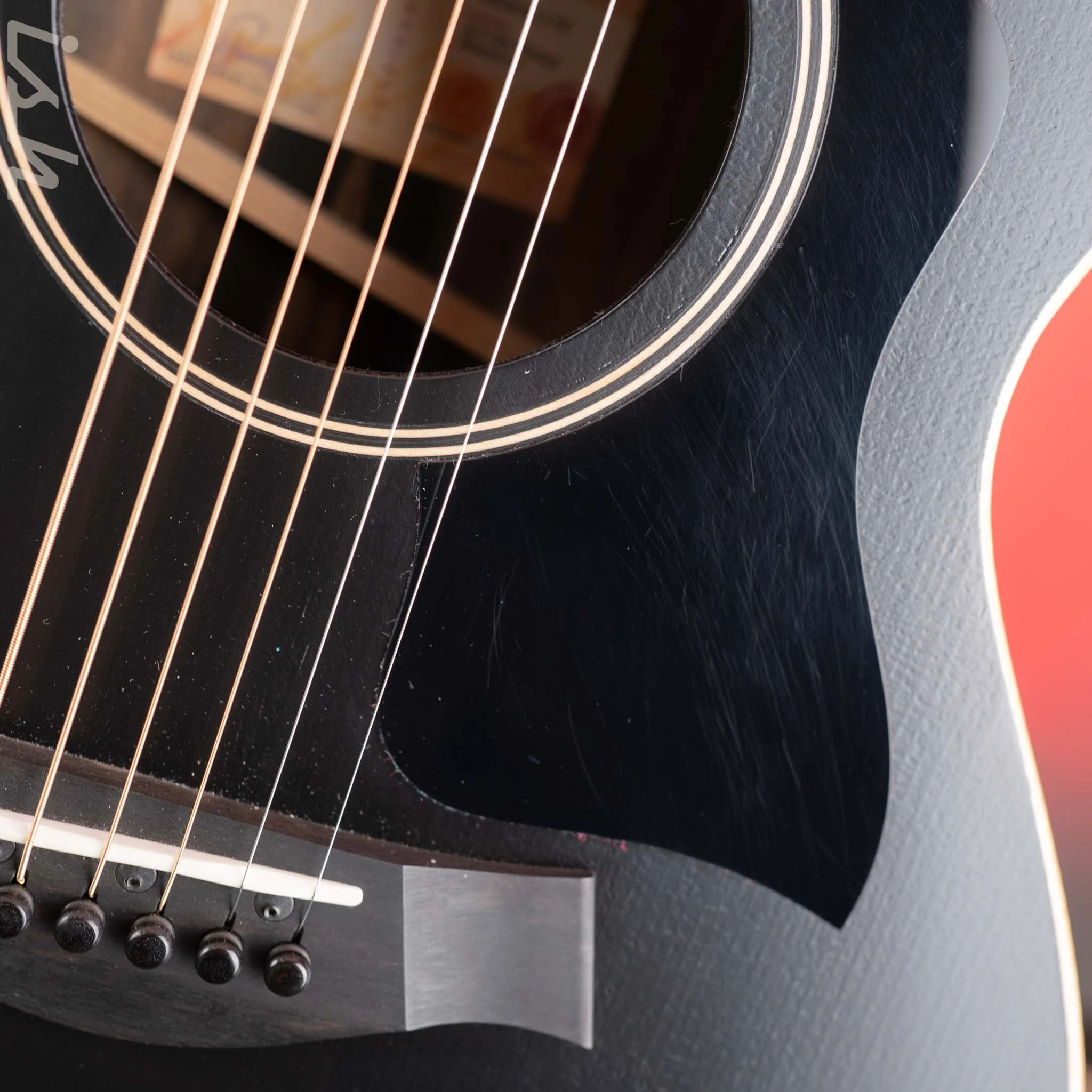2021 Taylor AD12e Ebony Acoustic-Electric Guitar Blacktop - Image 6