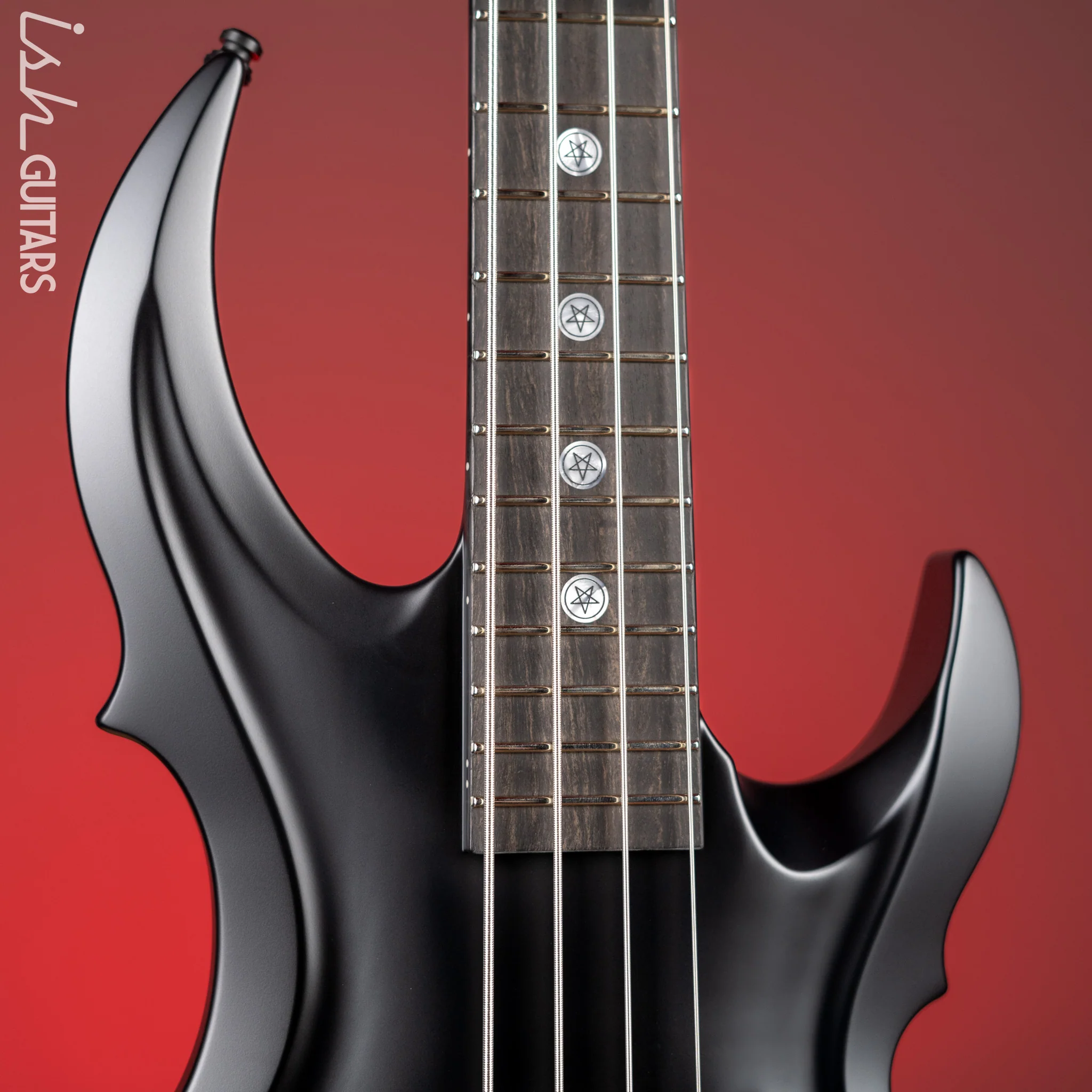 2022 ESP Guitars Tom Araya FRX Signature Bass MIJ Custom Shop Black Satin - Image 3