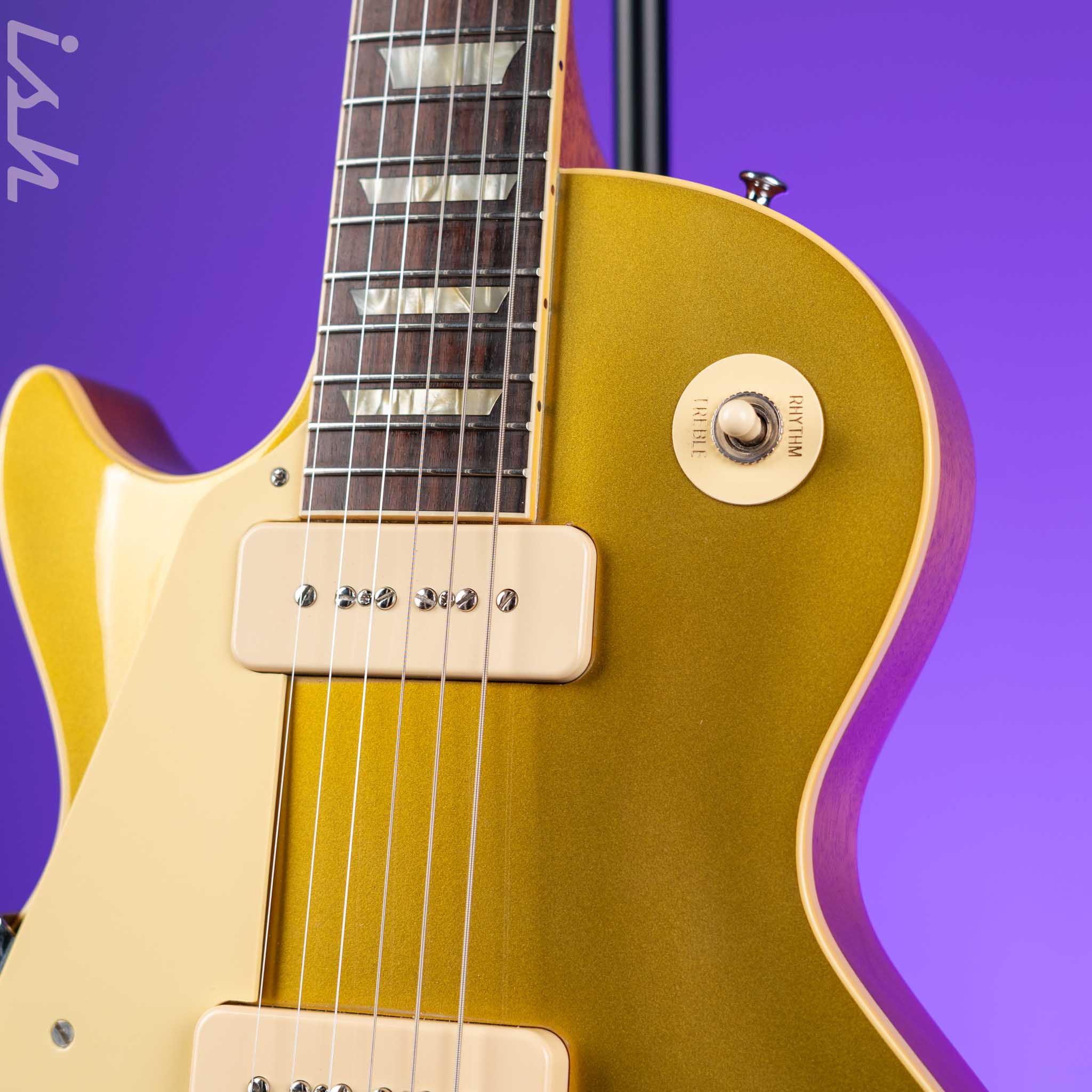 2022 Gibson Custom Shop 1954 Les Paul Standard Gold Top Lefty - Image 3