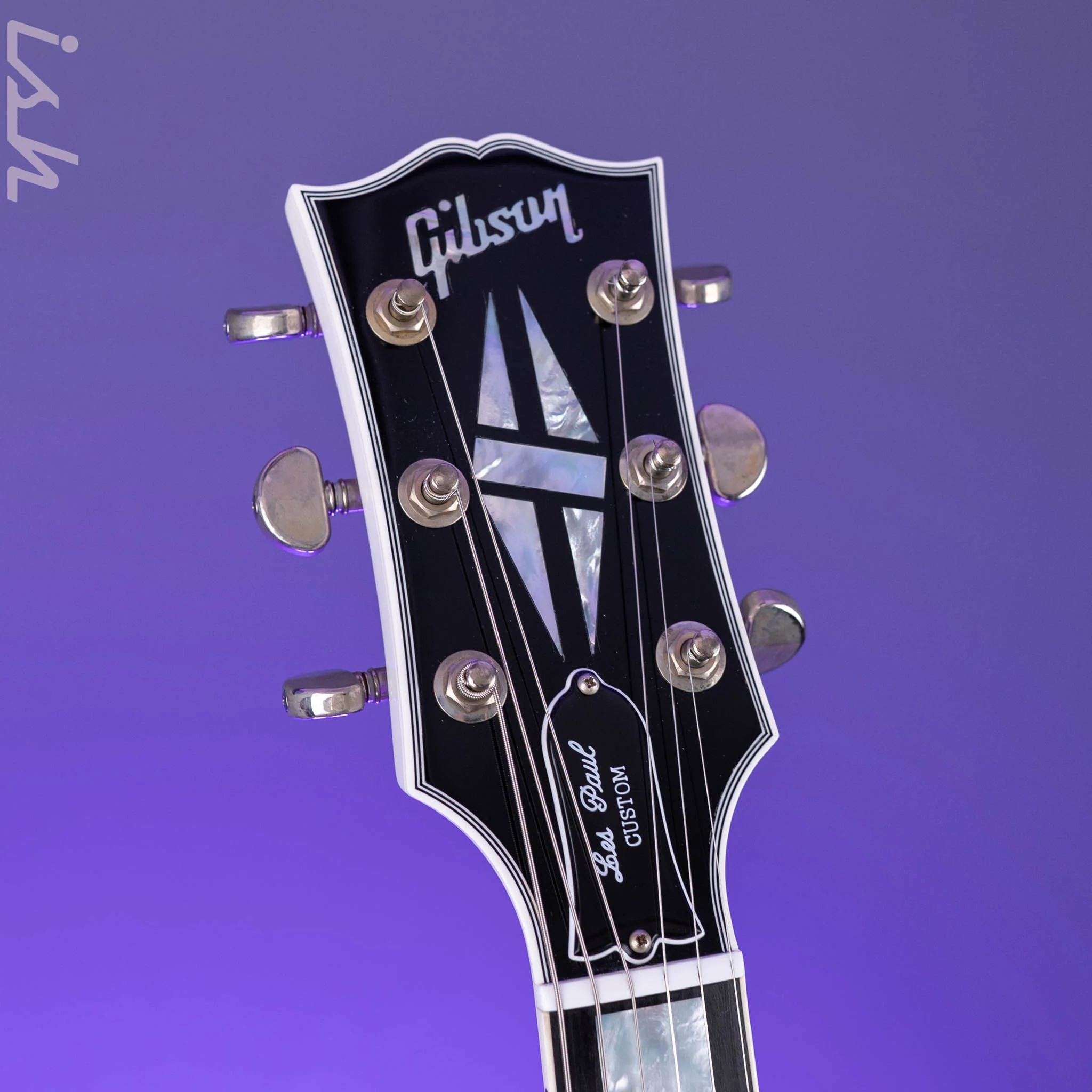 2022 Gibson Les Paul Custom w/ Ebony Fingerboard White Gloss - Image 10