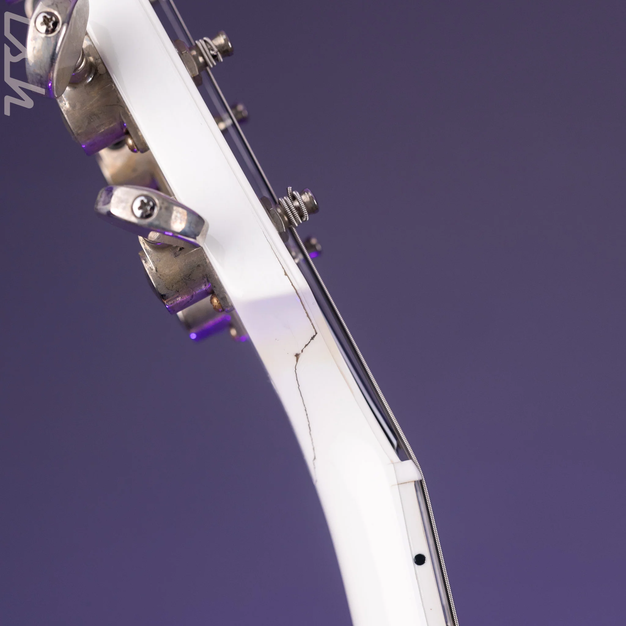 2022 Gibson Les Paul Custom White - Headstock Repair - Image 16