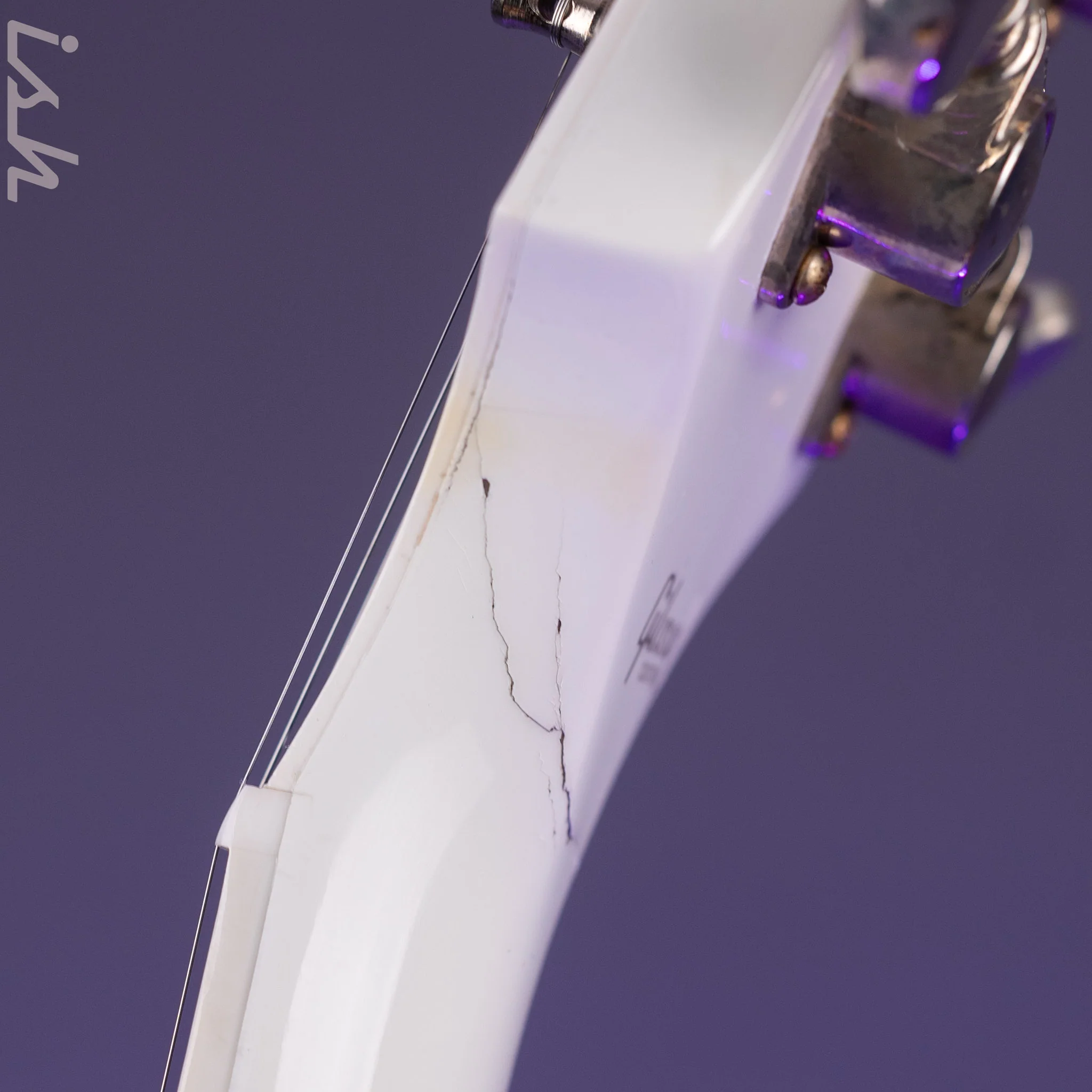 2022 Gibson Les Paul Custom White - Headstock Repair - Image 18