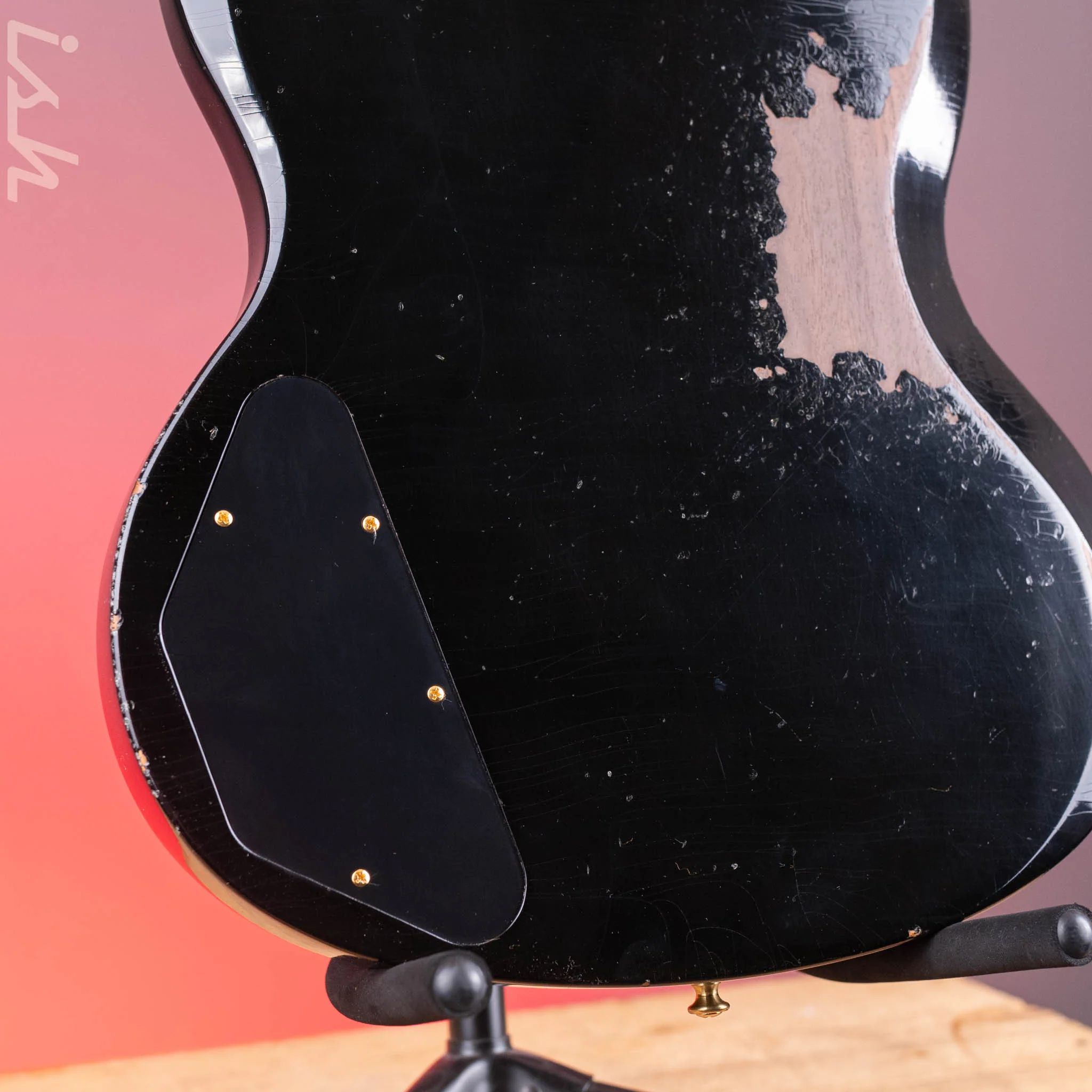 2022 Gibson SG Les Paul Murphy Lab Heavy Relic Black - Image 11