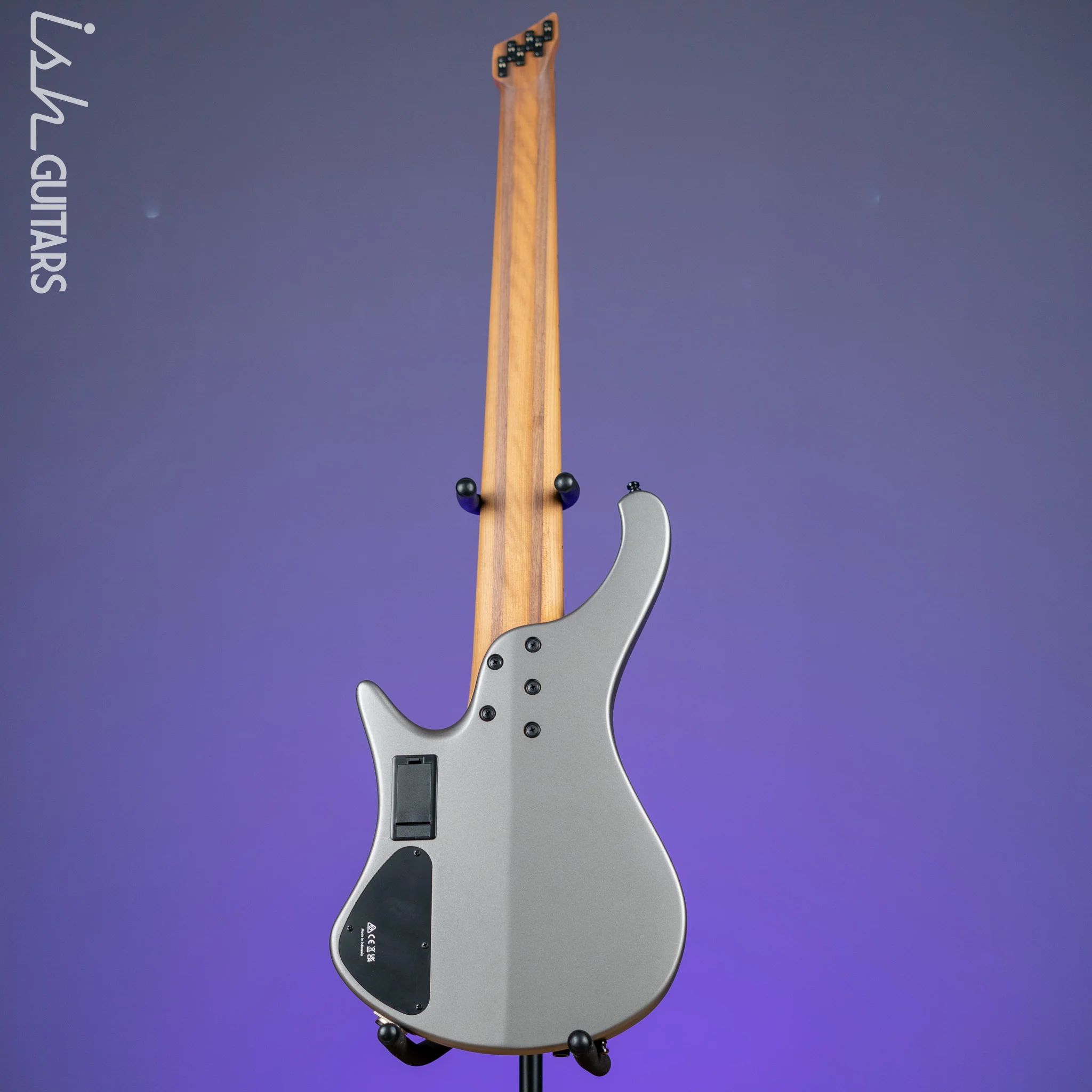 Ibanez EHB1006MS 6-String Headless Bass Metallic Grey Matte Demo - Image 7