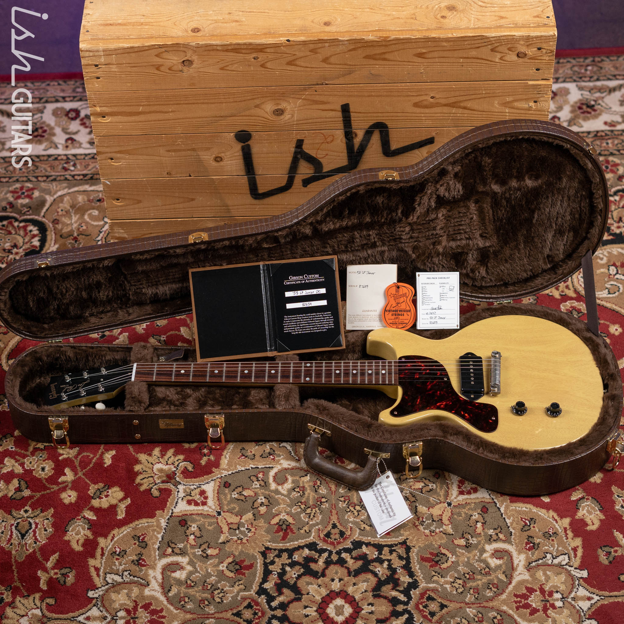 2022 Lefty Gibson '58 Les Paul Junior Double Cut TV Yellow - Image 15