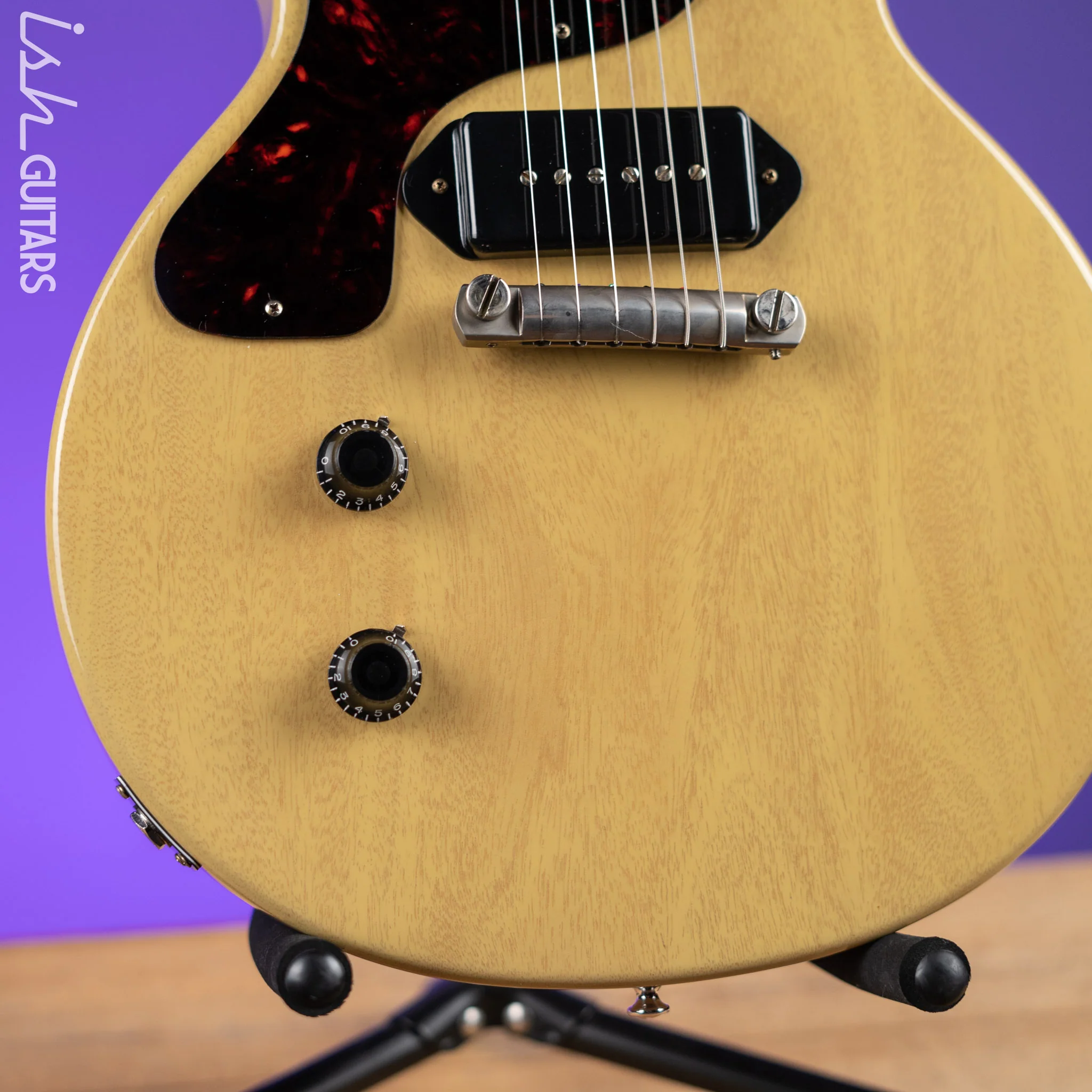 2022 Lefty Gibson '58 Les Paul Junior Double Cut TV Yellow - Image 4