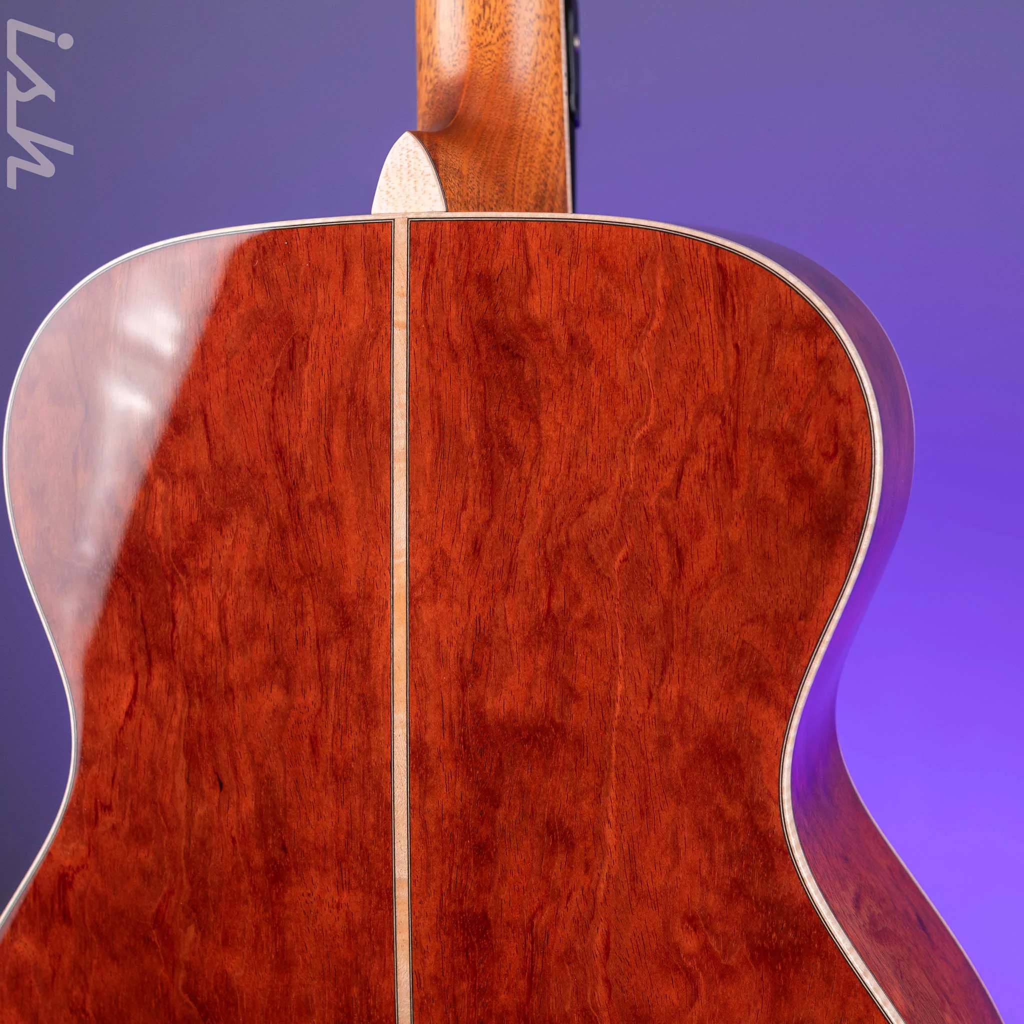 2022 Martin Custom Shop OM-28 Acoustic Guitar Quilted Bubinga Natural - Image 10