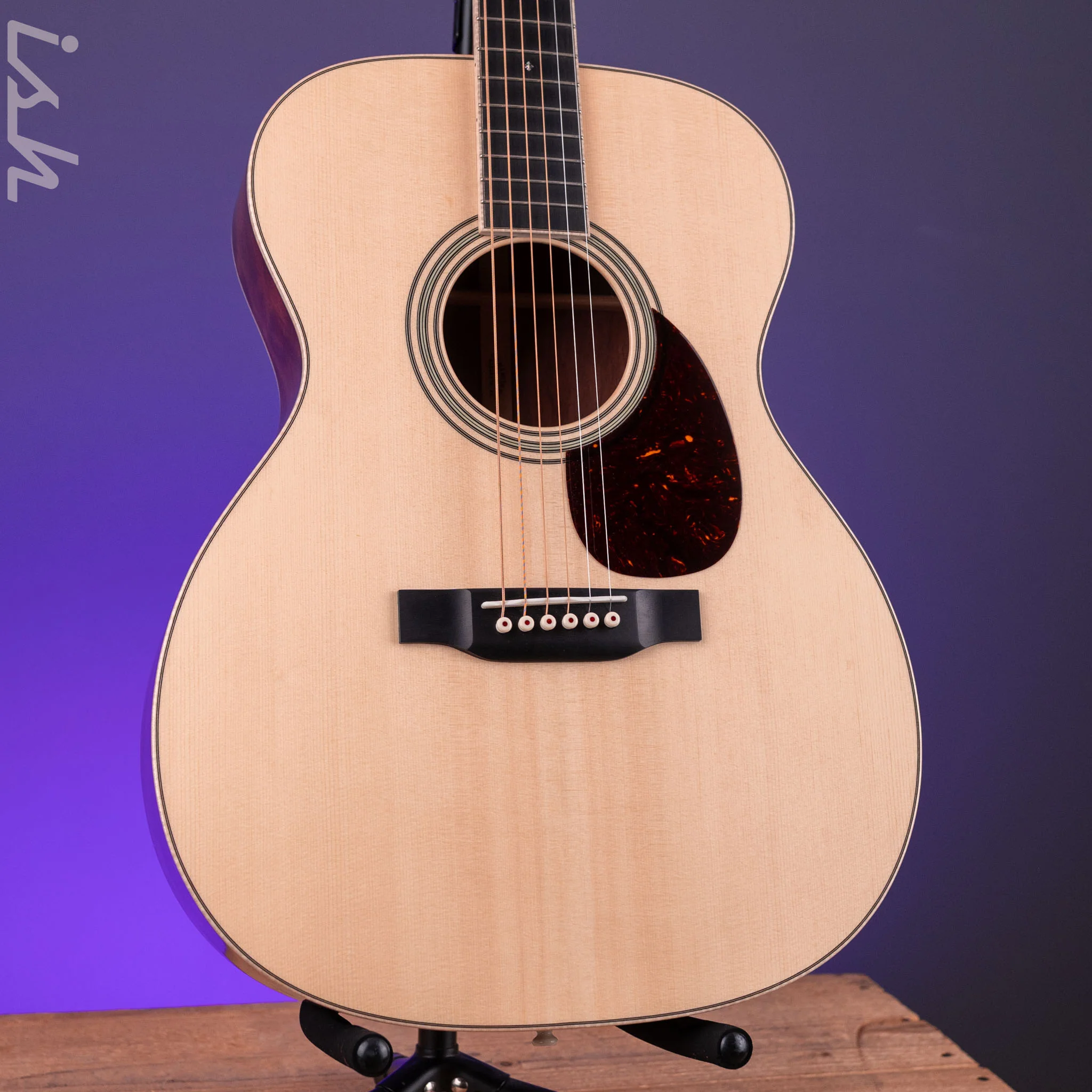 2022 Martin Custom Shop OM-28 Acoustic Guitar Quilted Bubinga Natural - Image 2