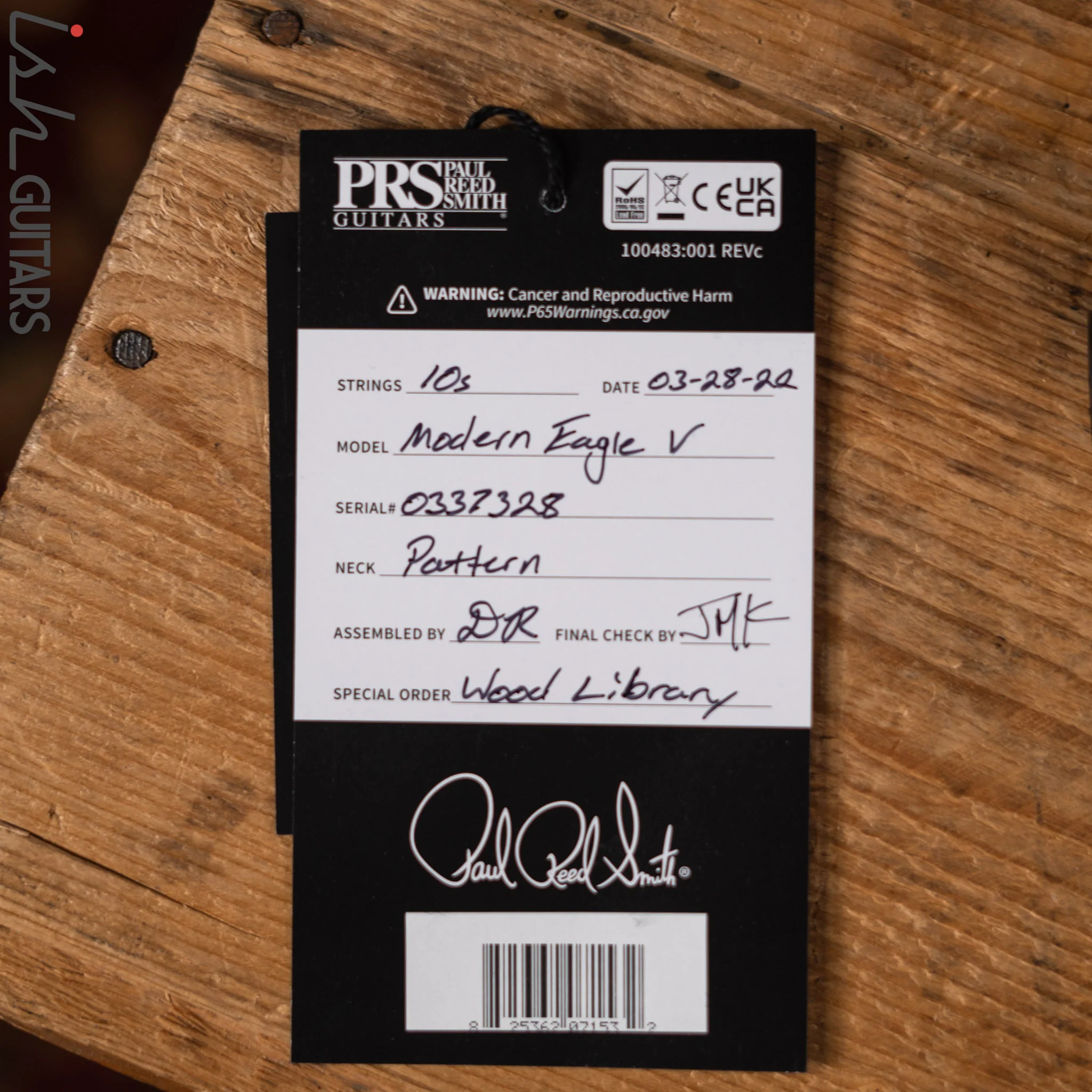 PRS Wood Library Modern Eagle V Satin Opaque Black - Image 13