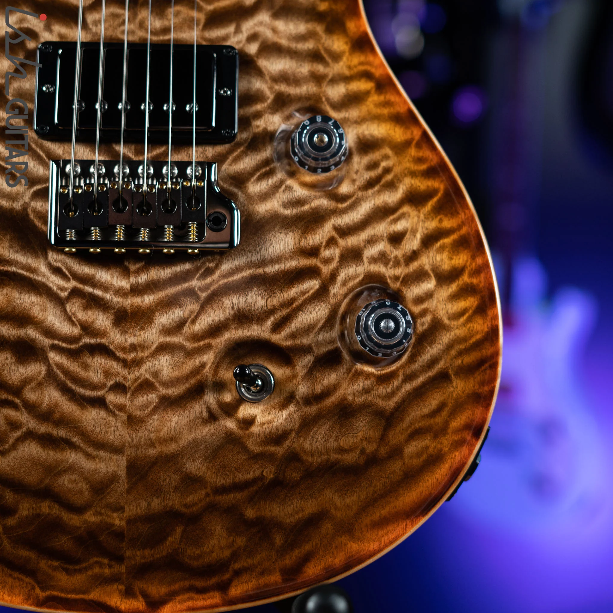 PRS Wood Library Custom 24 Autumn Sky 10 Top Quilt Figured Maple Neck - Image 4