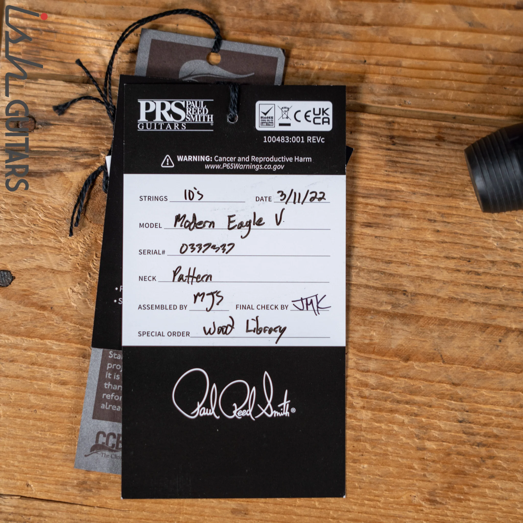 PRS Wood Library Modern Eagle V Opaque Gold Top Brazilian Rosewood - Image 14