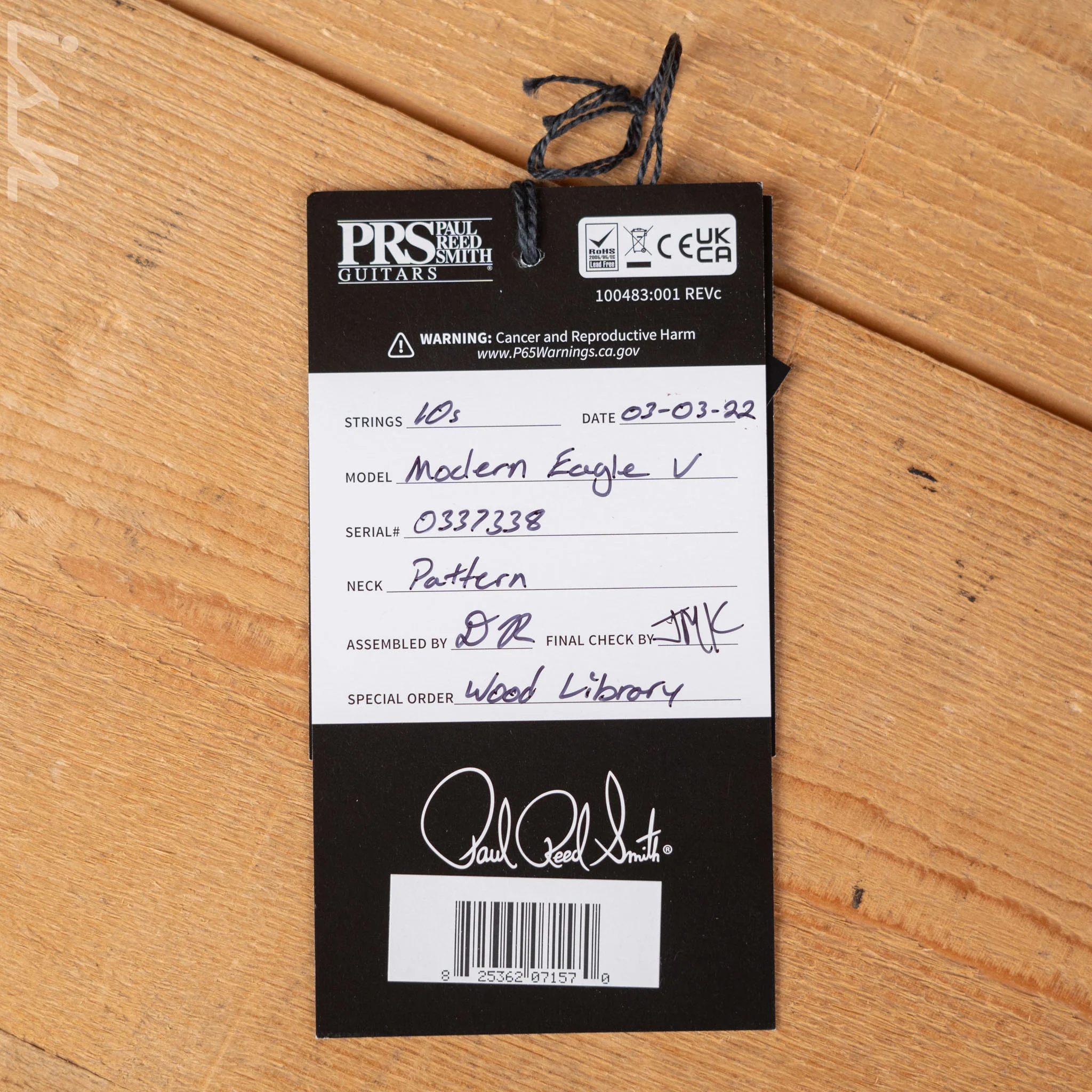 2022 PRS Modern Eagle V White Satin - Image 13