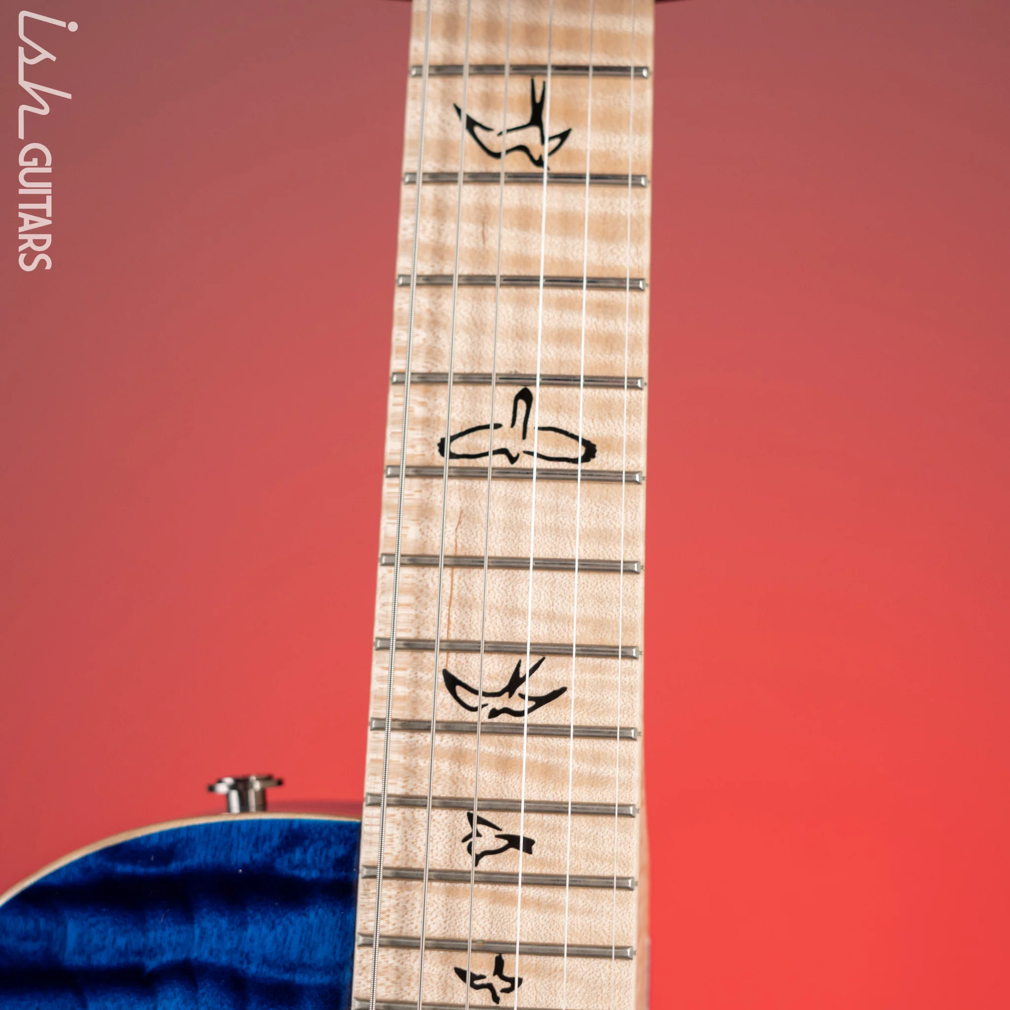 2022 PRS Tremonti Stoptail Wood Library Violet Blue Burst 10 Top Quilt - Image 5
