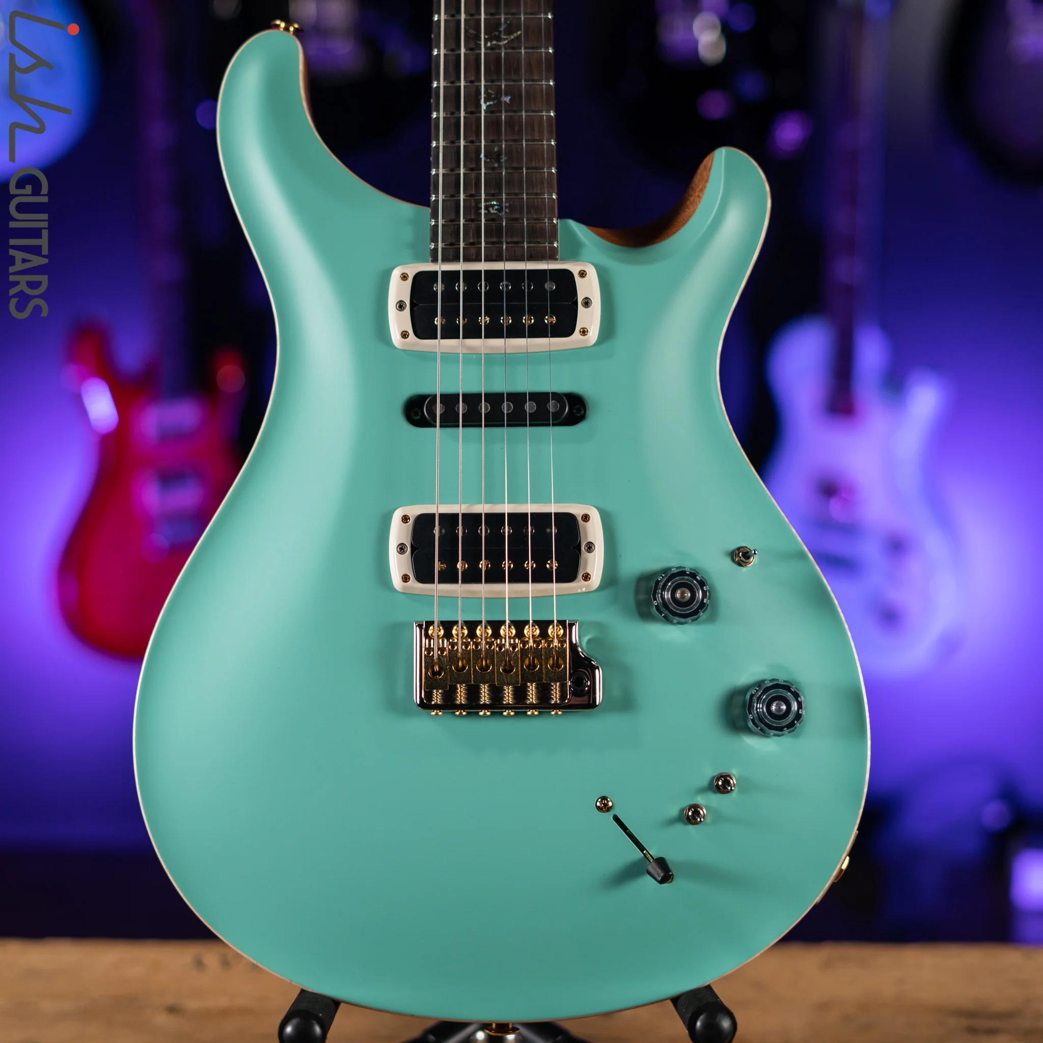 2022 PRS Wood Library Modern Eagle V Opaque Seafoam Green Satin Brazilian Rosewood