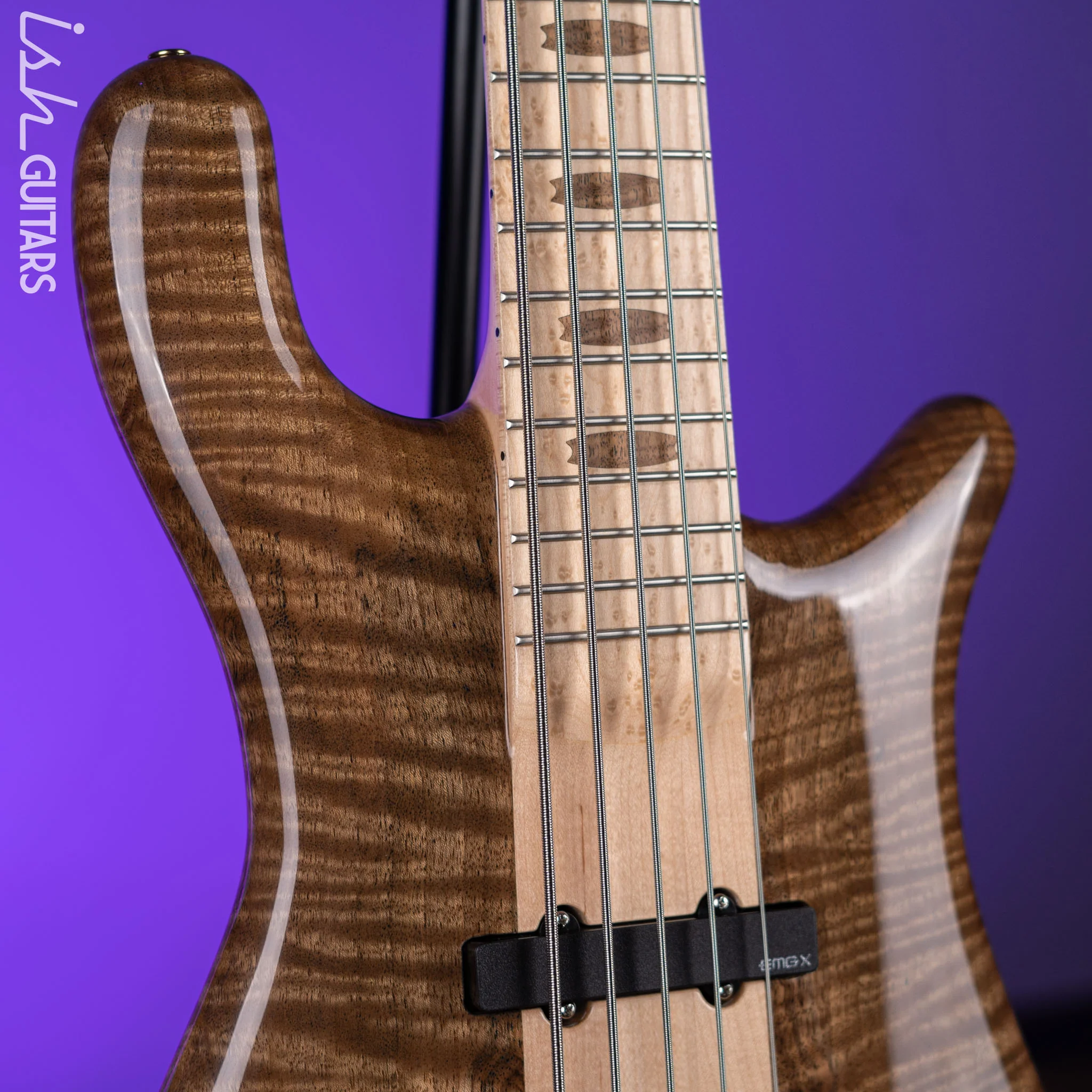 2022 Spector USA NS-5 5-String Bass Walnut Flame High Gloss - Image 3