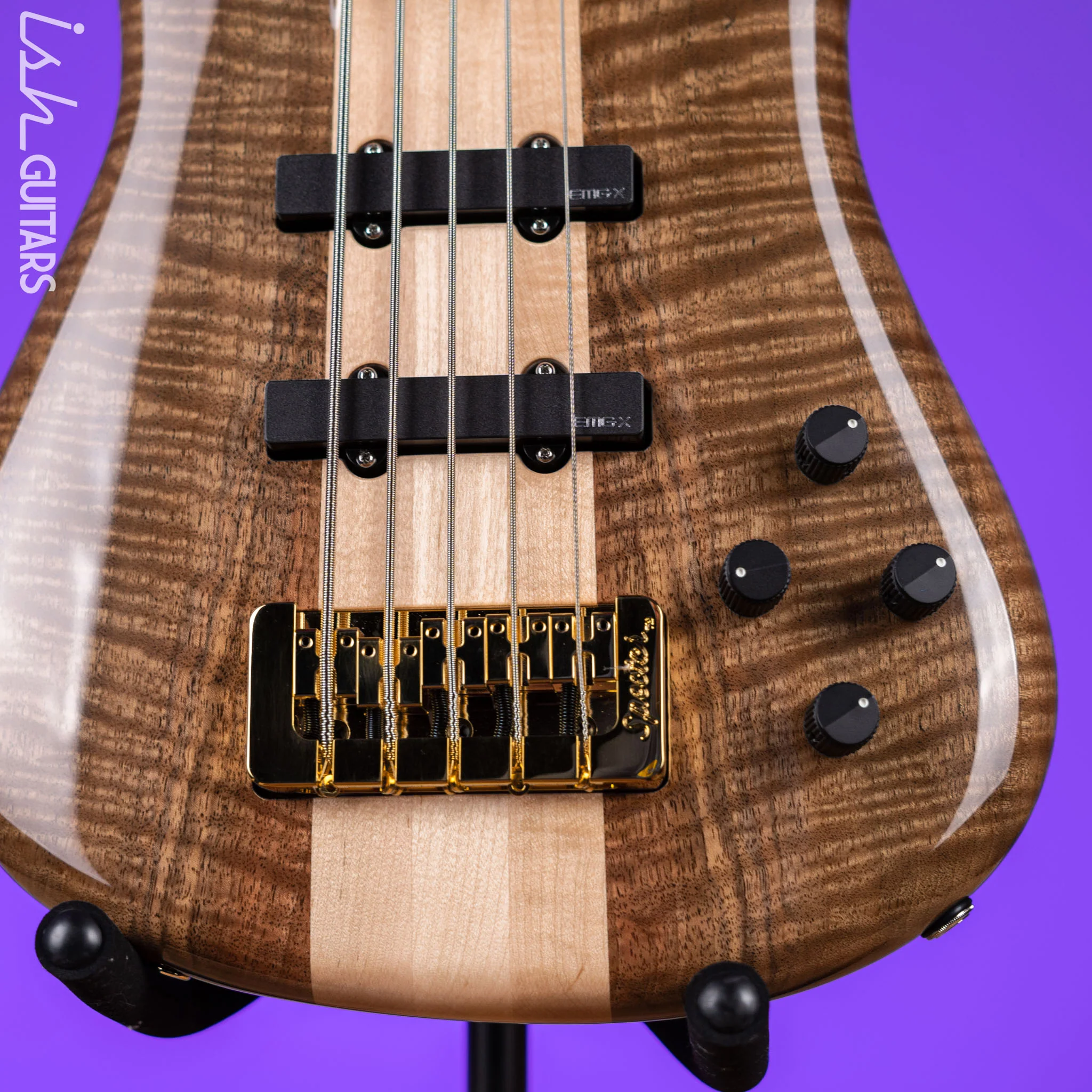 2022 Spector USA NS-5 5-String Bass Walnut Flame High Gloss - Image 4
