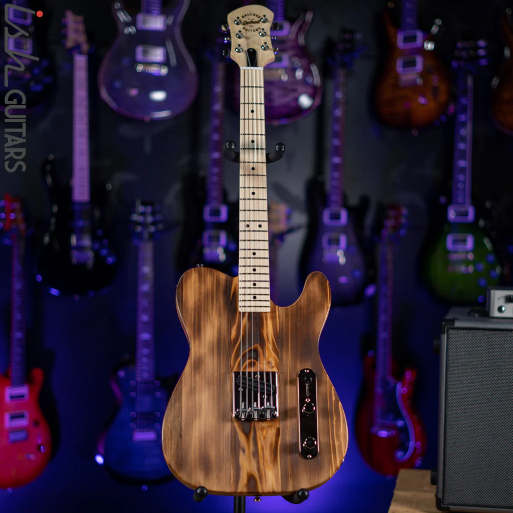 2022 Wallace Tele Style Guitar Natural Pine - Image 2