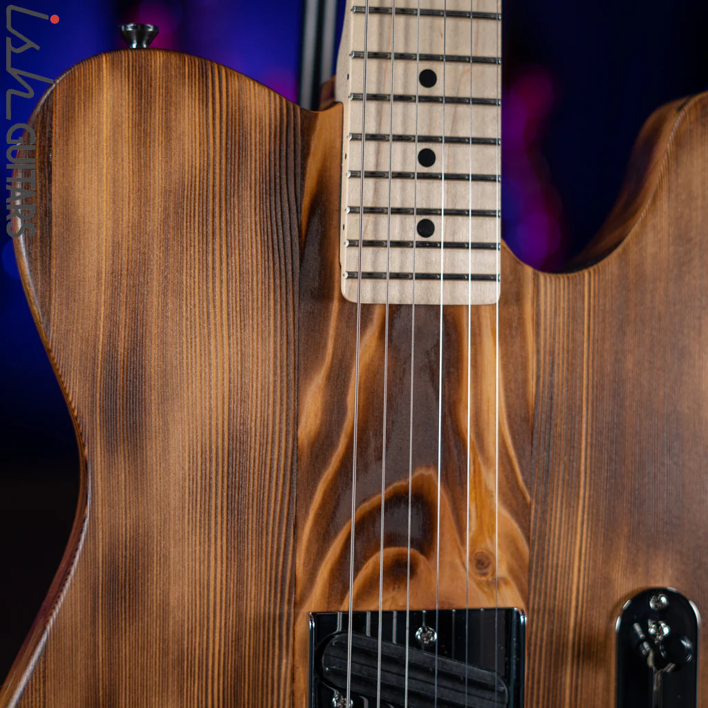 2022 Wallace Tele Style Guitar Natural Pine - Image 3