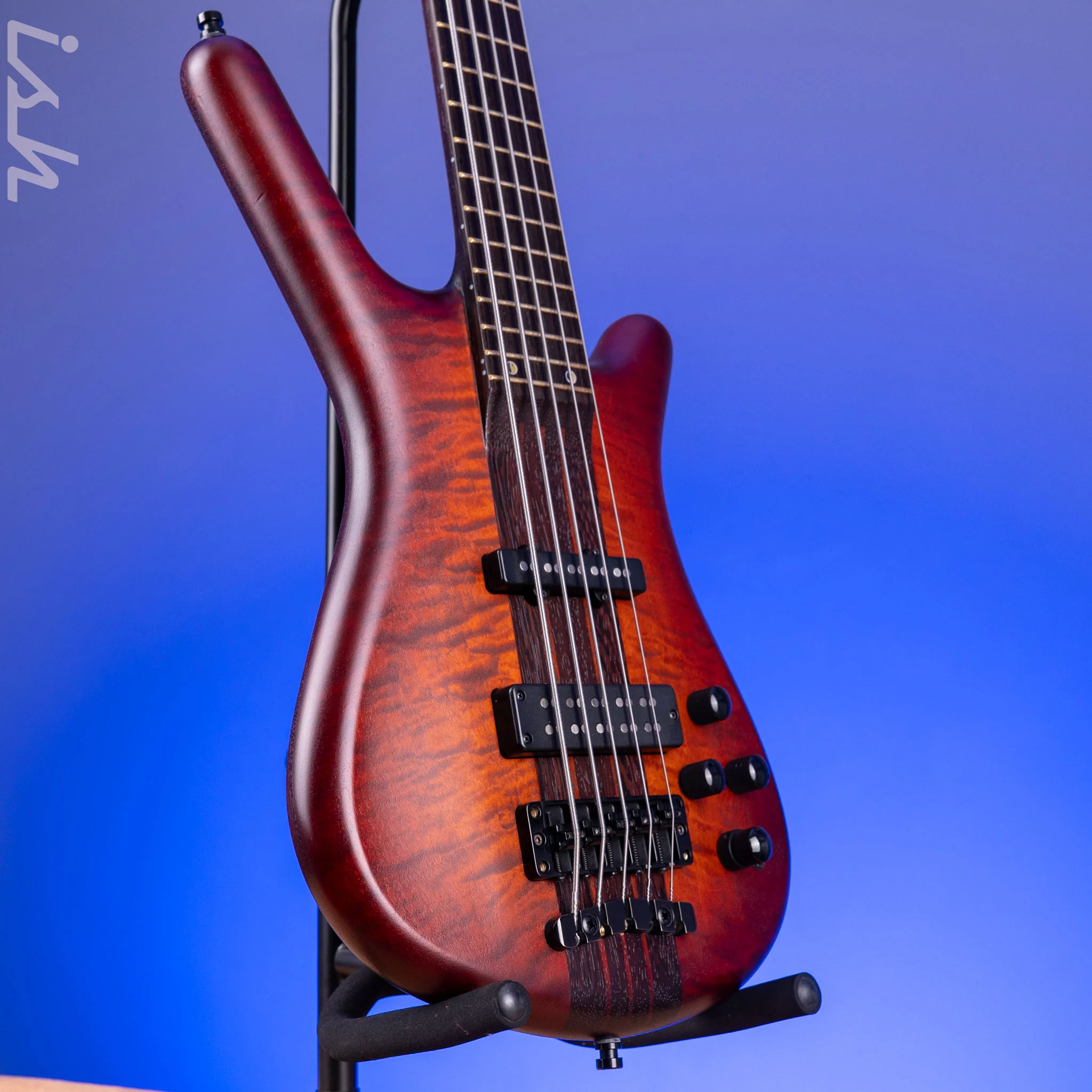 2022 Warwick Streamette 5 Masterbuilt 33/35 Special Amberburst Transparent Satin Finish - Image 3